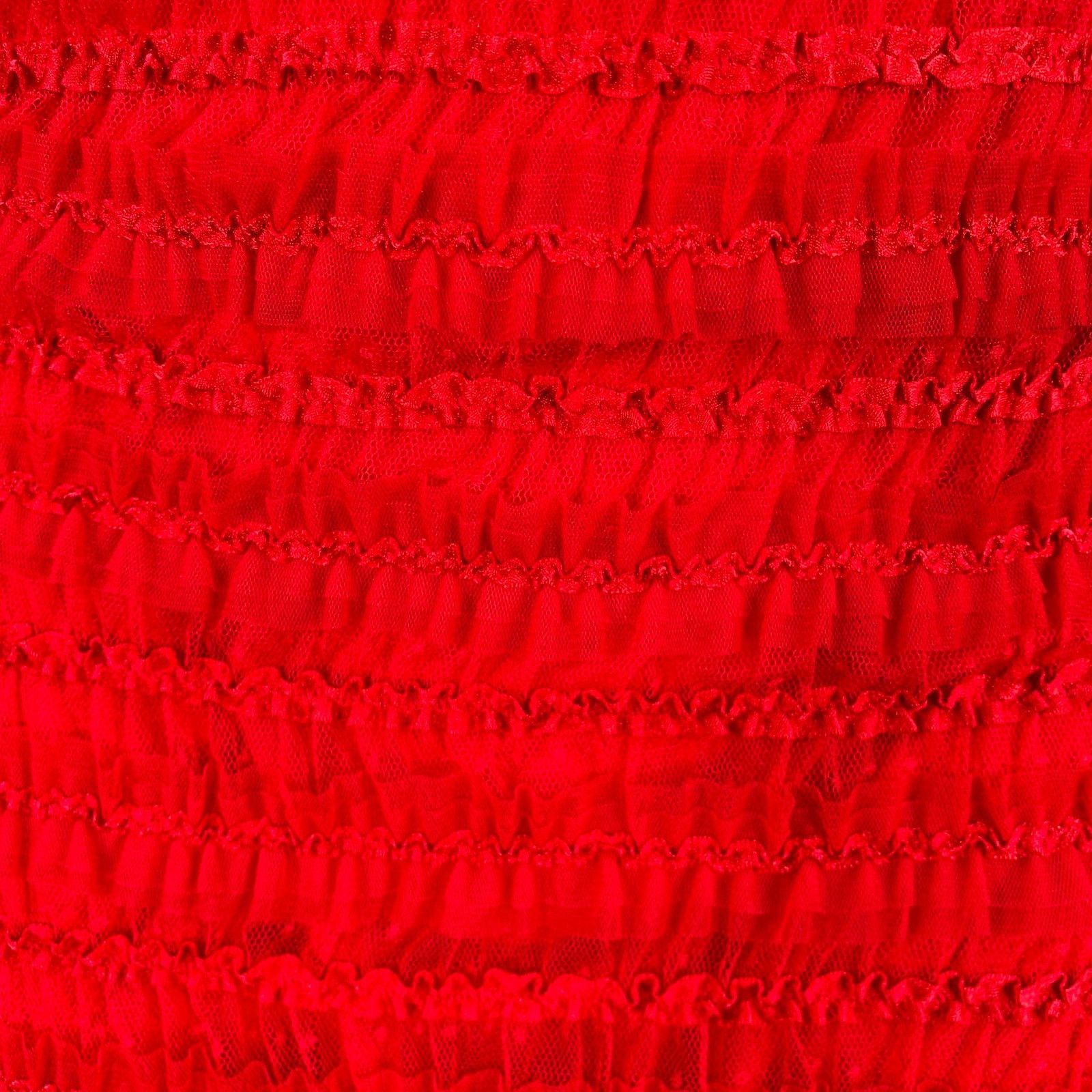 Other NO BRAND Size 6 Red Polyamide Lace Pencil Skirt Size 28" / US 6 / IT 42 - 2 Thumbnail