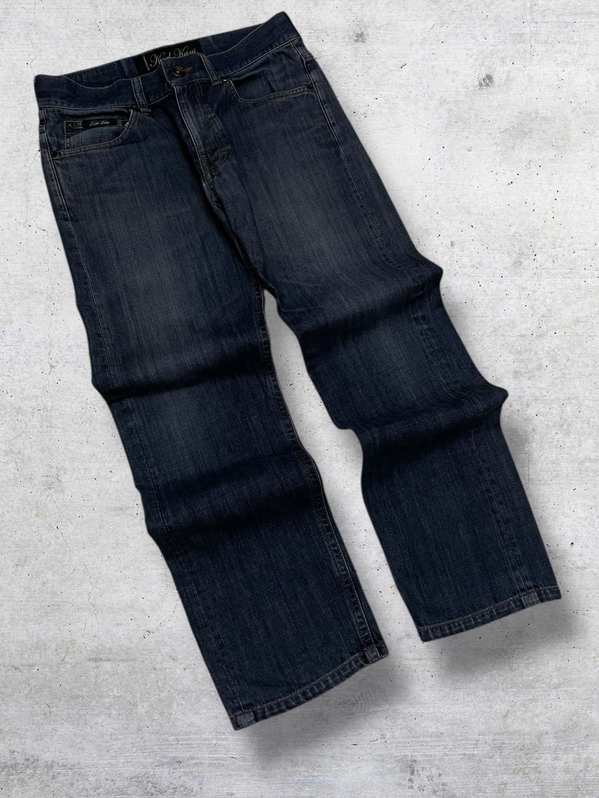 Karl Kani VINTAGE KARL KANI 90S OG DESIGNER STREETWEAR INDIGO DENIM Size US 33 - 2 Thumbnail