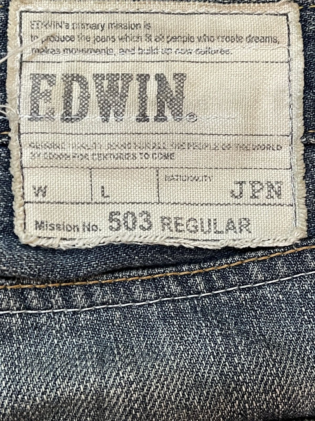 Edwin Vintage Edwin 503 Faded Wash Style Distress Jeans Size US 32 / EU 48 - 9 Thumbnail
