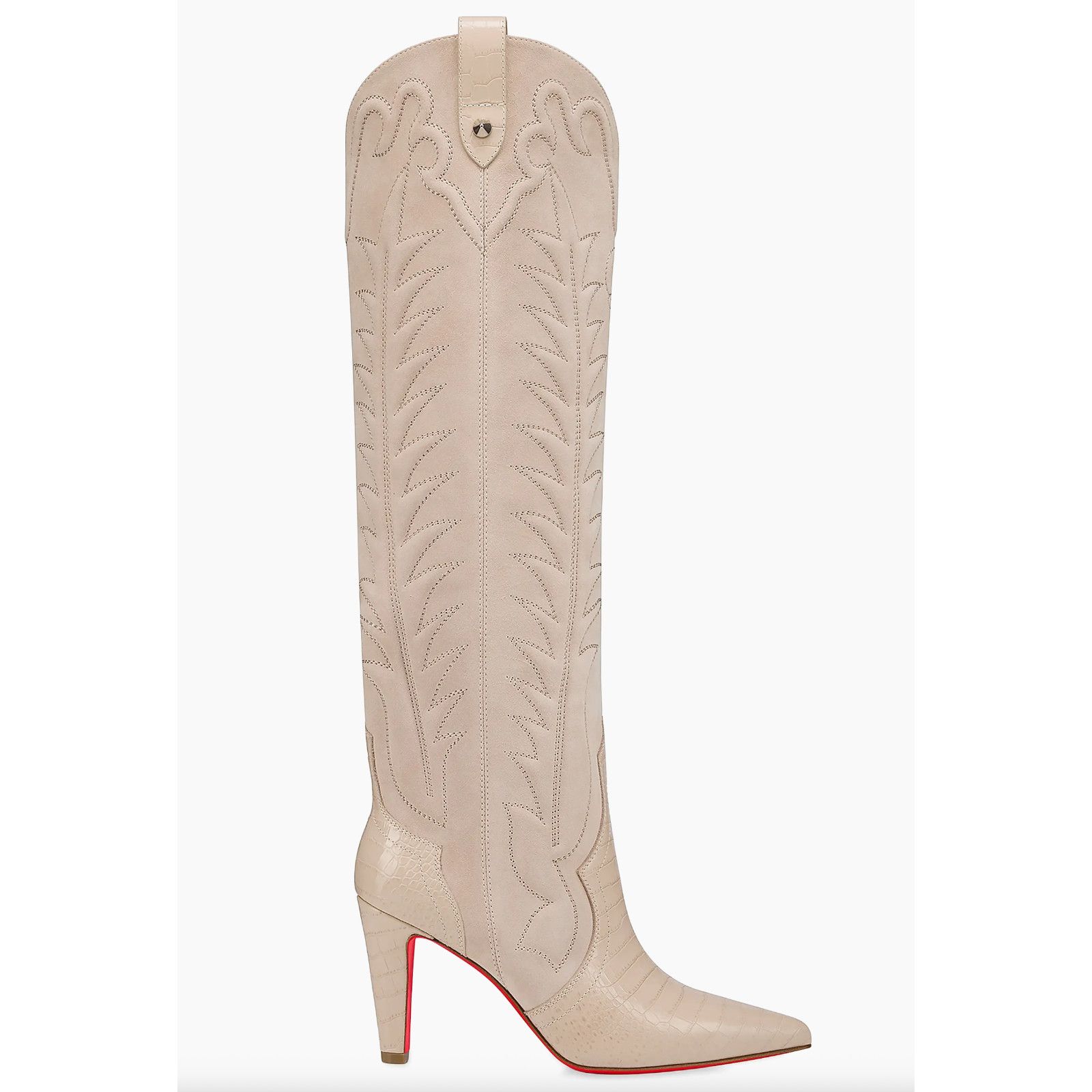 Christian Louboutin Christian Louboutin Santia Botta 85 Pearl Beige Boot 37.5 Size US 7.5 / IT 37.5 - 4 Thumbnail