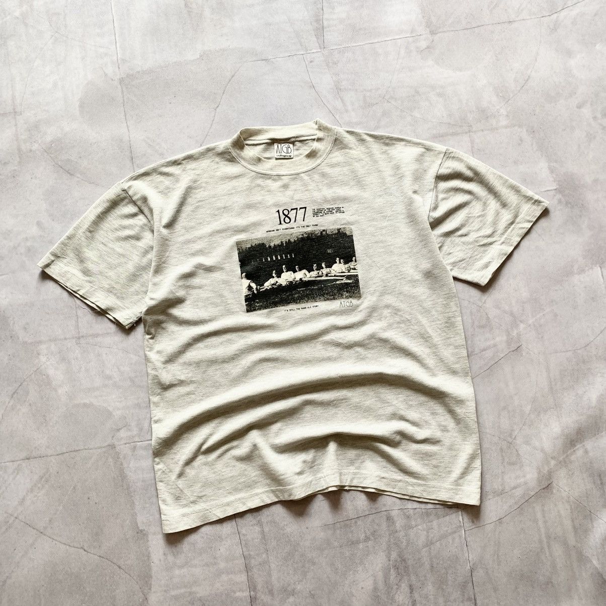 Vintage 1877 Oxford Vs Cambridge Dead Heat Boat Race Vintage T-shirt Size US L / EU 52-54 / 3 - 1 Thumbnail