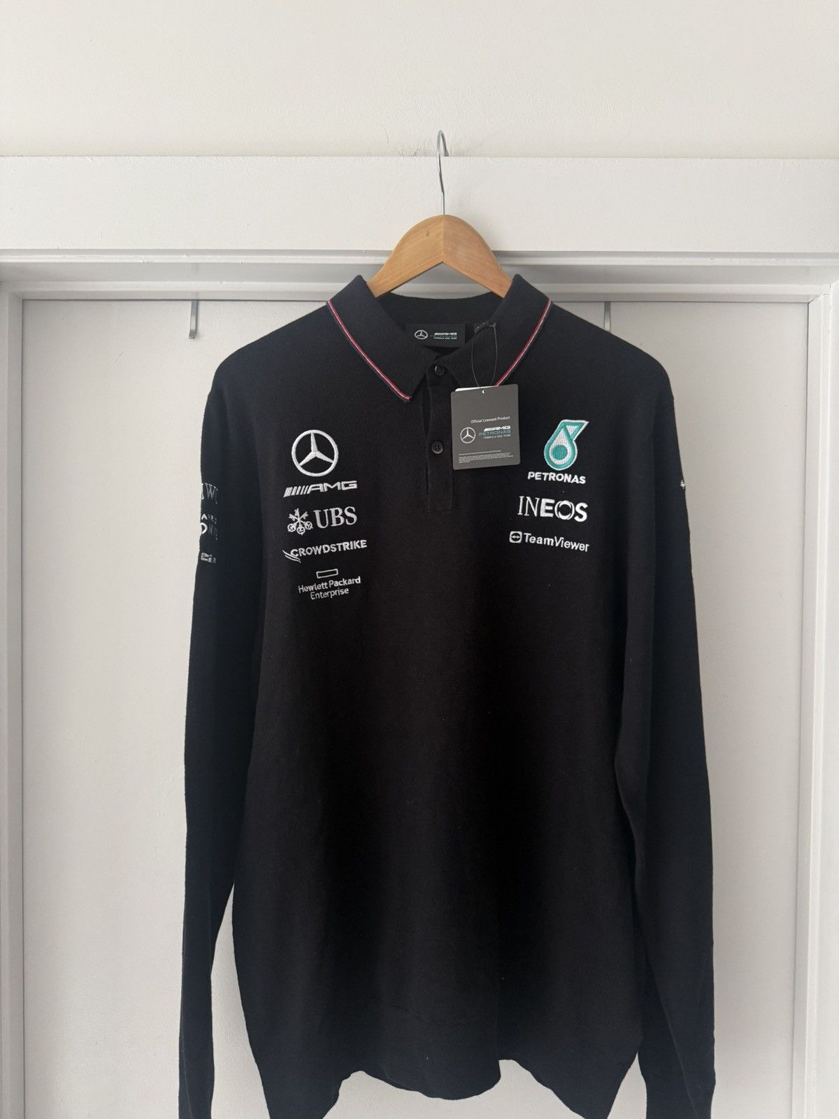 Mercedes-Benz Men's Black Mercedes-AMG Petronas F1 Team 2024 Polo XXL Size US XXL / EU 58 / 5 - 2 Thumbnail