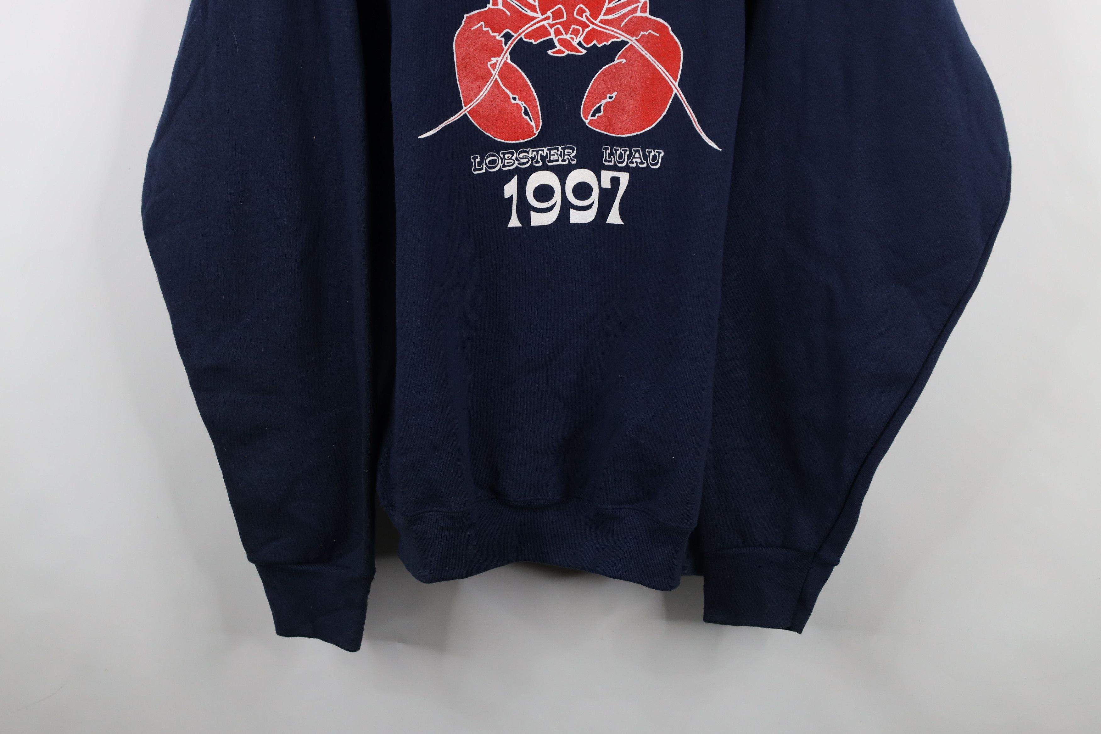 Vintage Vintage 90s Streetwear Luau Crewneck Sweatshirt Navy Blue Size US XXL / EU 58 / 5 - 3 Thumbnail