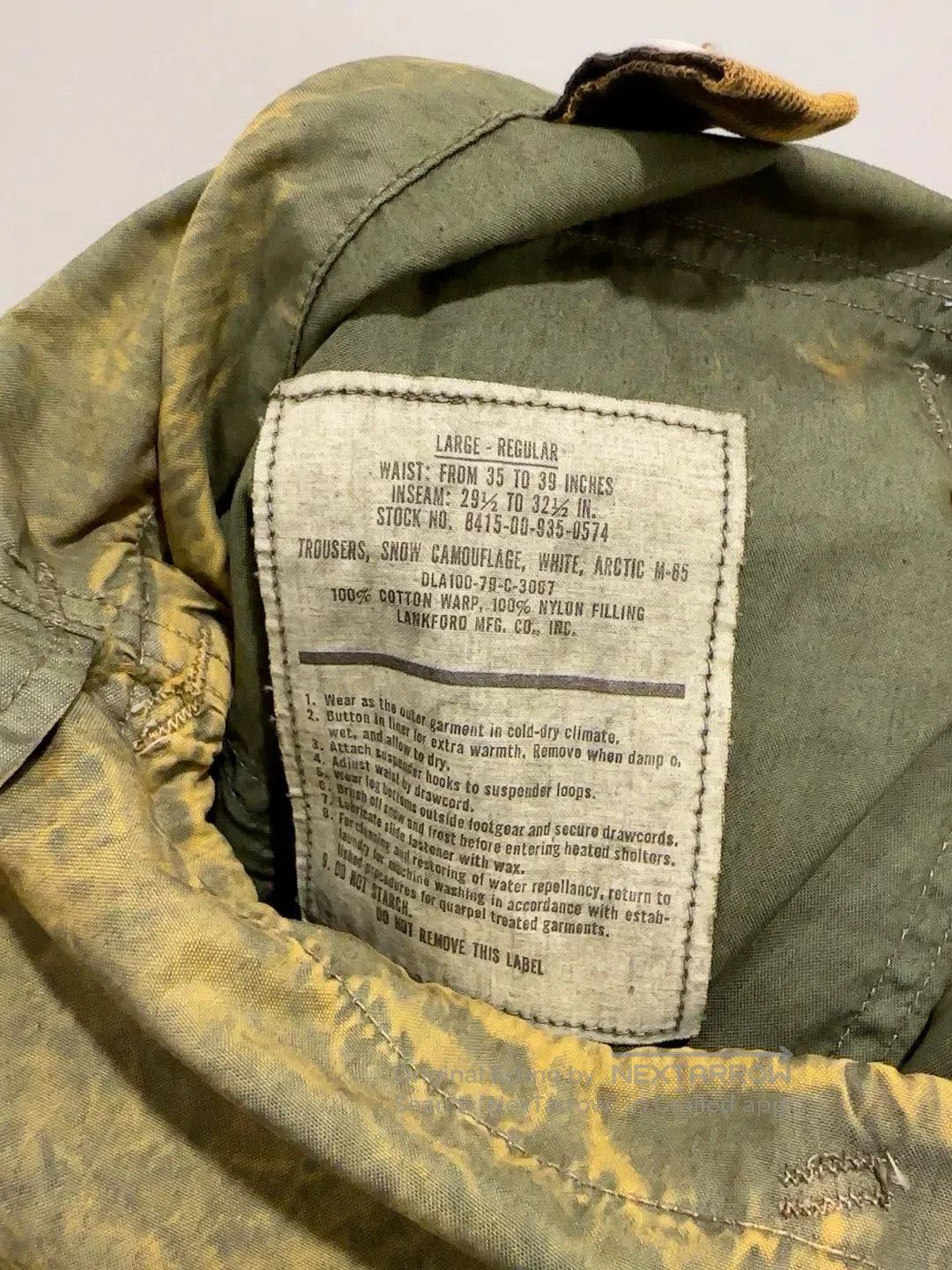 Vintage 194local Vintage US Army Snow Pants. Size US 38 / EU 54 - 7 Thumbnail