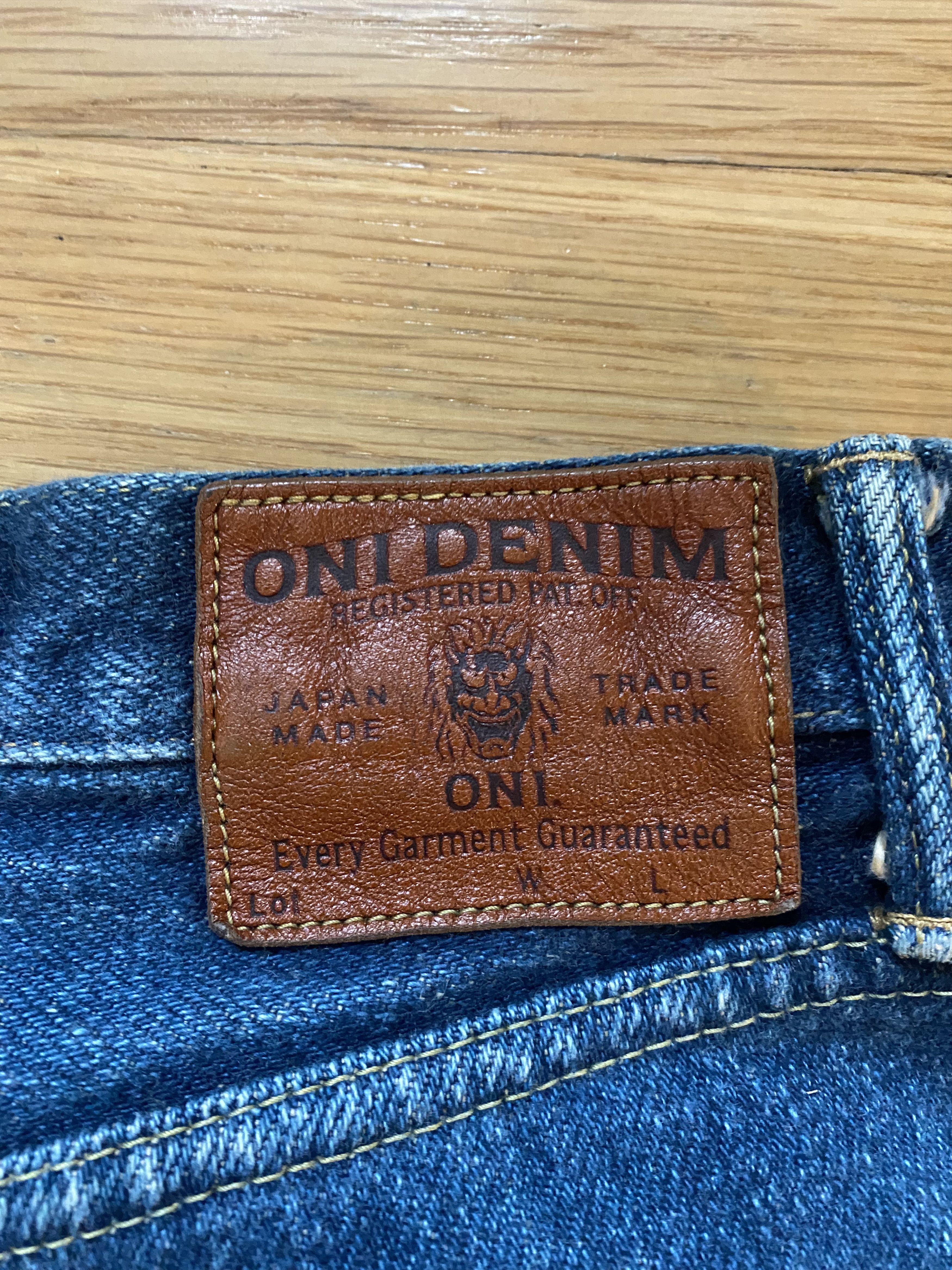 Oni "Secret Denim" 20oz Selvedge Denim, size 29, (Straight Fit) Size US 29 - 9 Thumbnail