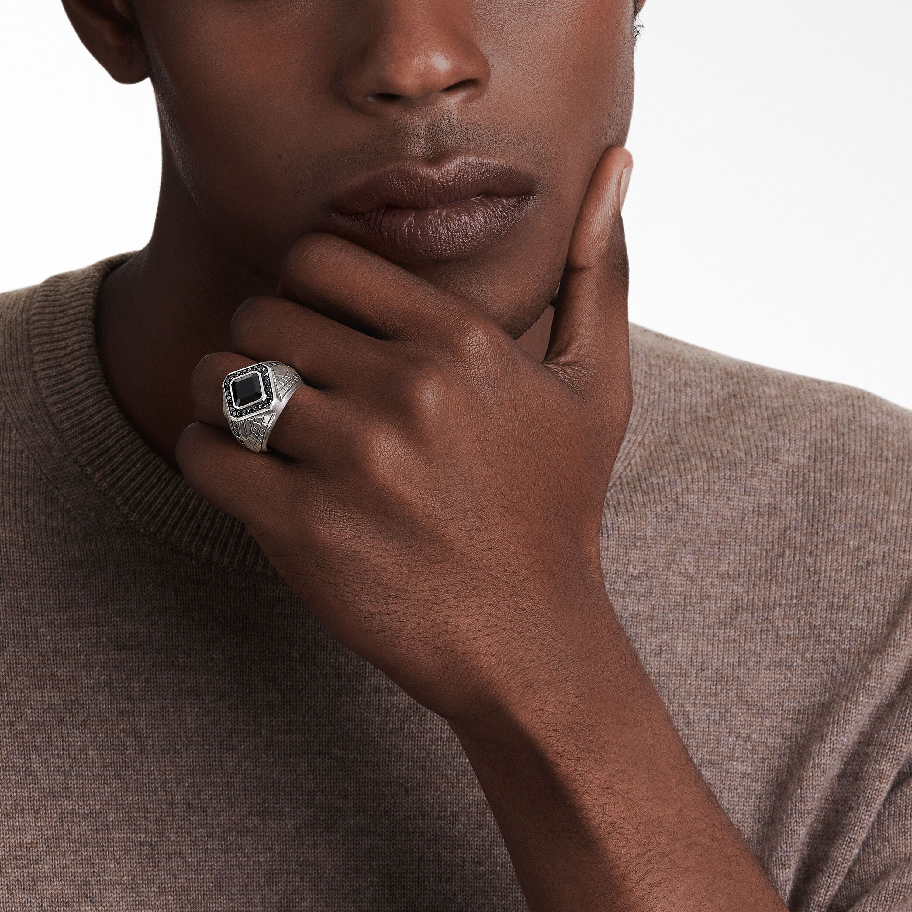 David Yurman o1w1db10325 Size: 9 / Empire Signet Ring in Silver Size ONE SIZE - 4 Thumbnail