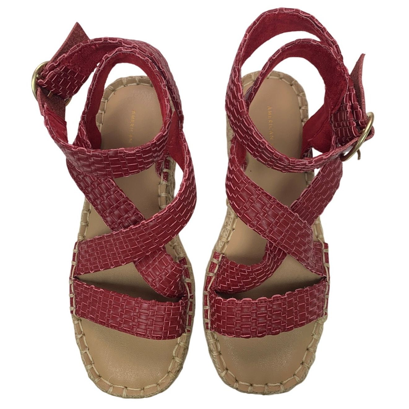 American Eagle Outfitters New AOE Womens Size 8 Espadrille Ankle Wrap Leather Sandals Size US 8 / IT 38 - 4 Thumbnail