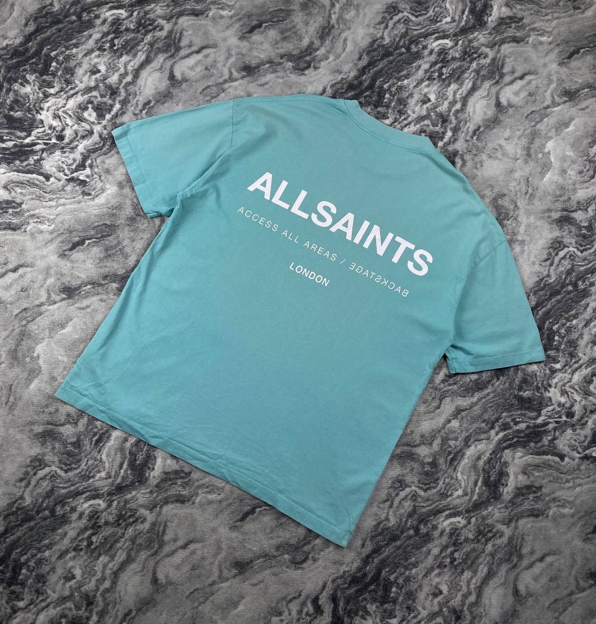 Allsaints AllSaints Access SS Crew Big Logo T Shirt Men Size M Green Size US M / EU 48-50 / 2 - 1 Thumbnail