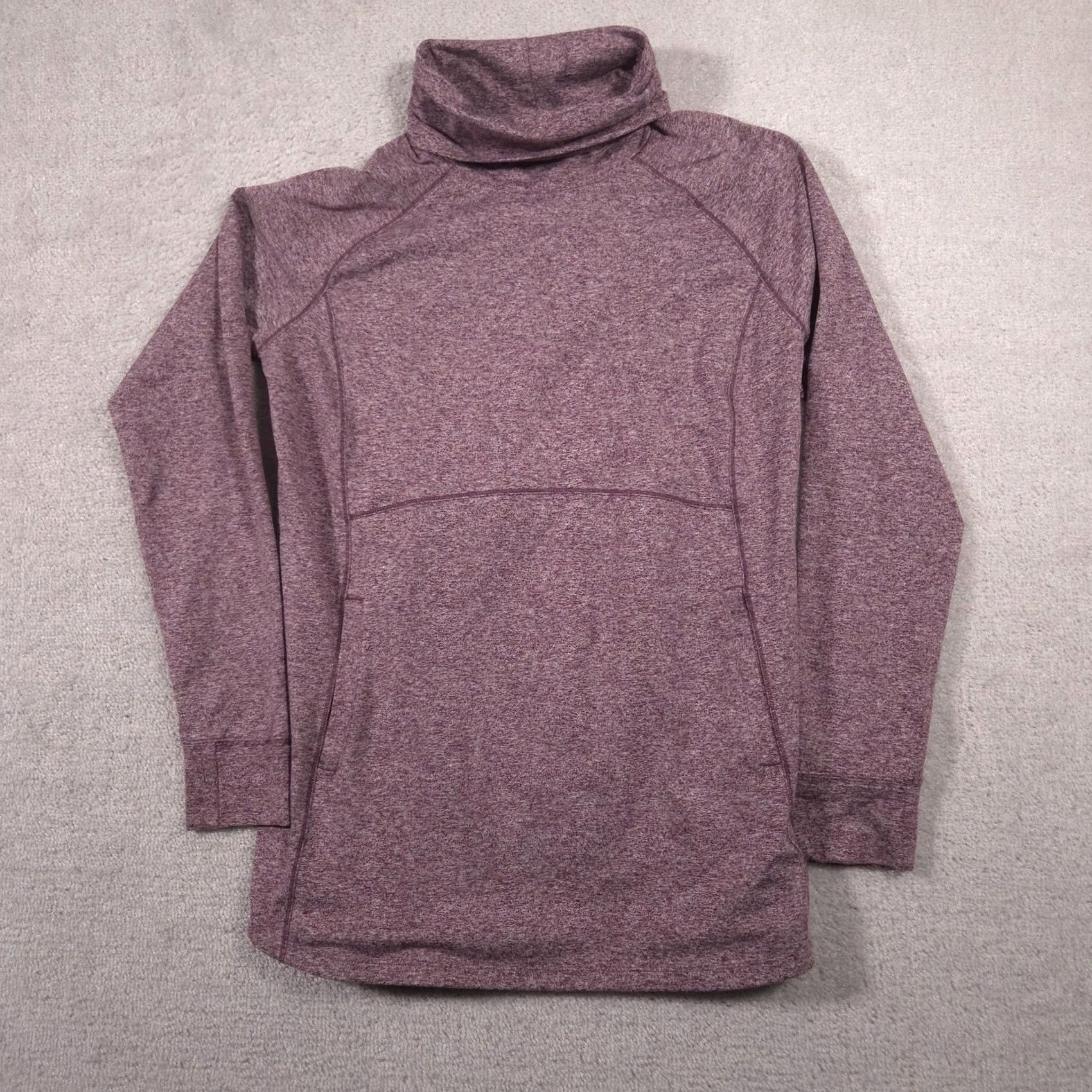 Duluth Trading Company Duluth Trading Co Sweatshirt Womens L Purple Cowl Neck Tunic Pullover Pockets Raglan Sleeve Knit Stretch Long Sleeve Casual Winter VINTAGE: No? Size L / US 10 / IT 46 - 2 Thumbnail
