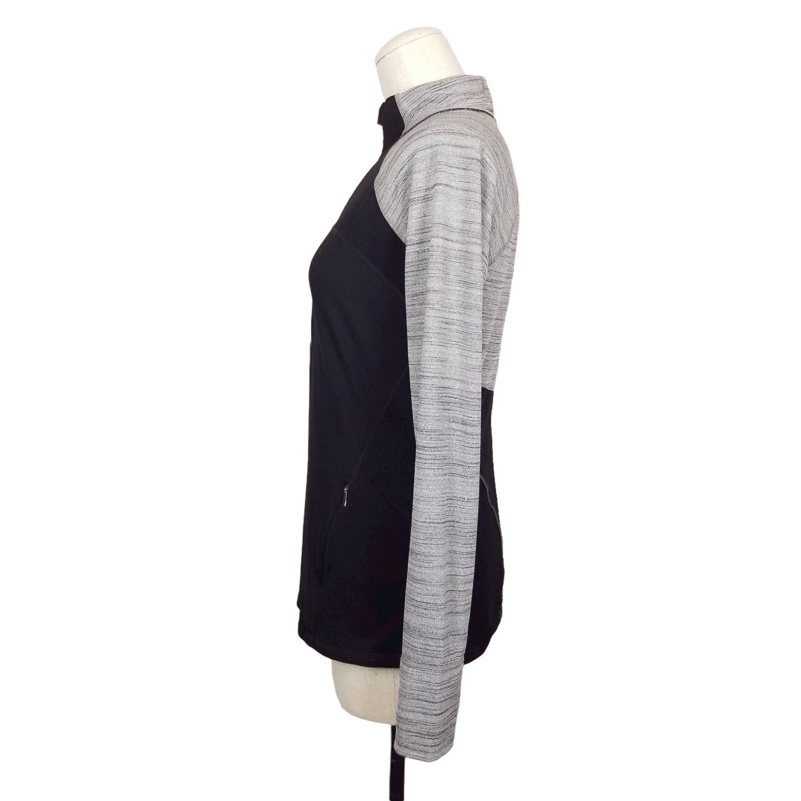 Athleta Athleta Running Wild 2.0 Half Zip Pullover Top Black Gray S Size S / US 4 / IT 40 - 2 Thumbnail