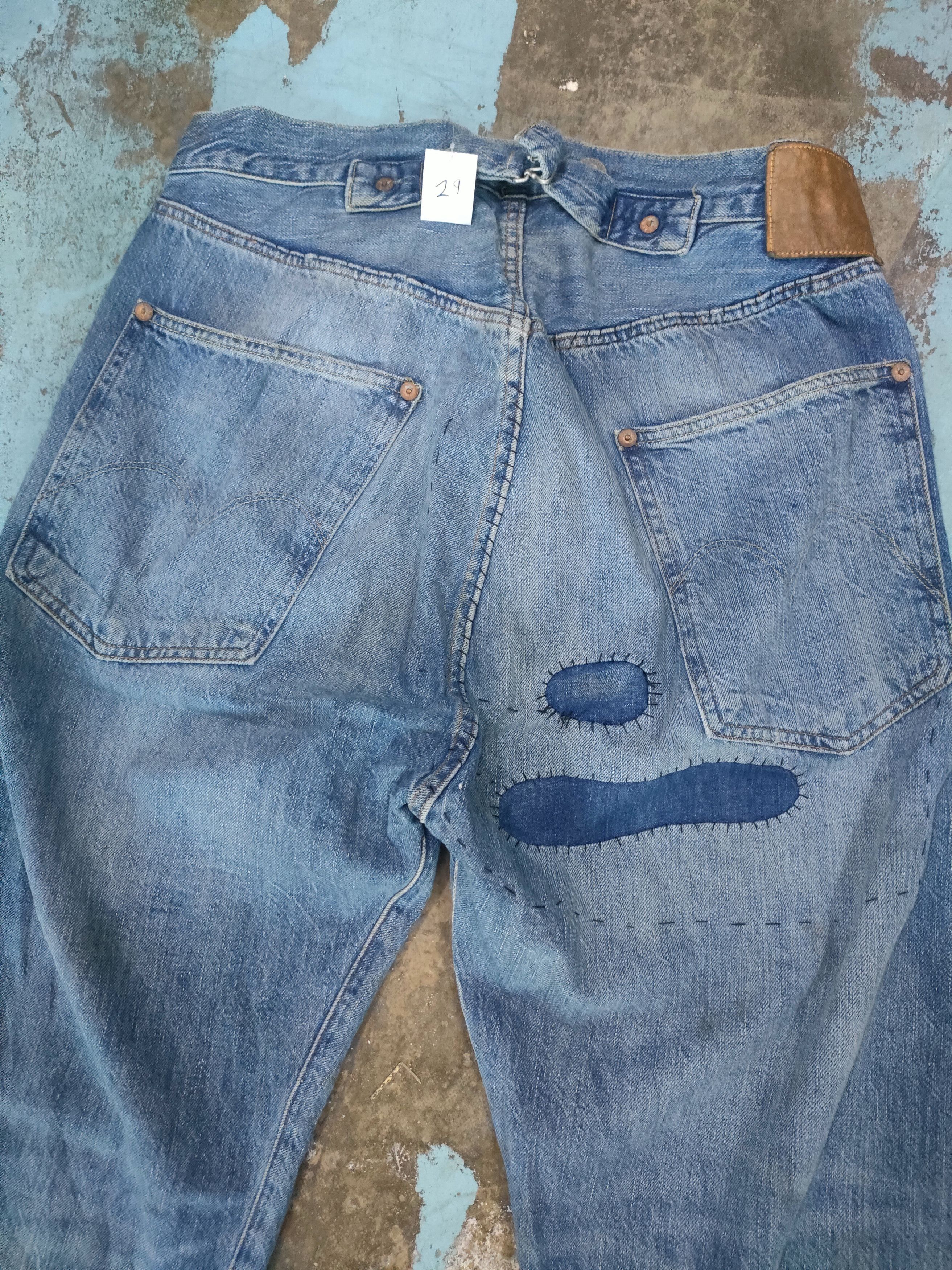 Levi's Vintage Clothing Levi's Patch Bovine Leather Patchwork Selvedge Jeans Size US 29 - 8 Thumbnail