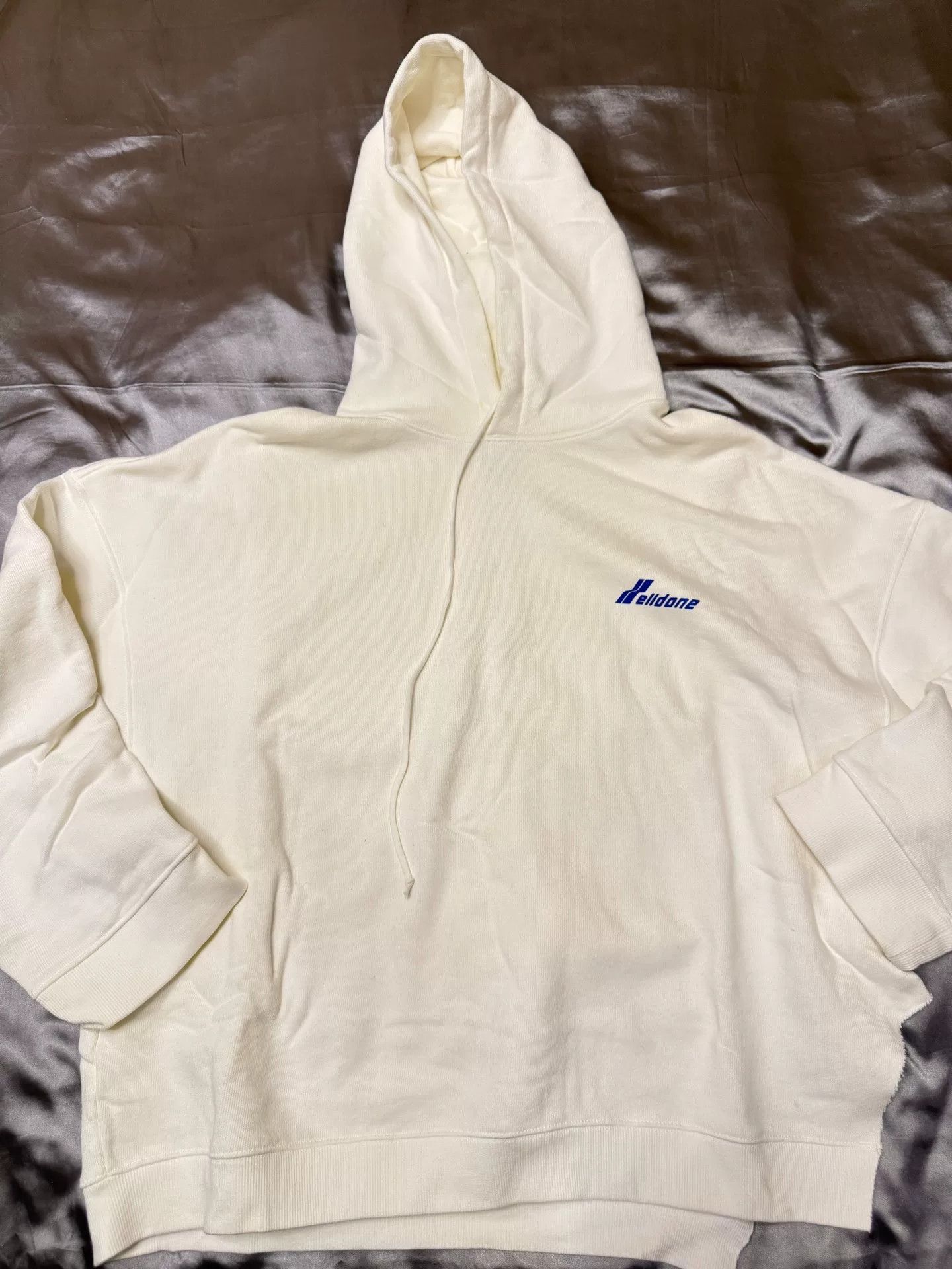 WE11DONE welldone oversized white hoodie for women Size L / US 10 / IT 46 - 1 Thumbnail