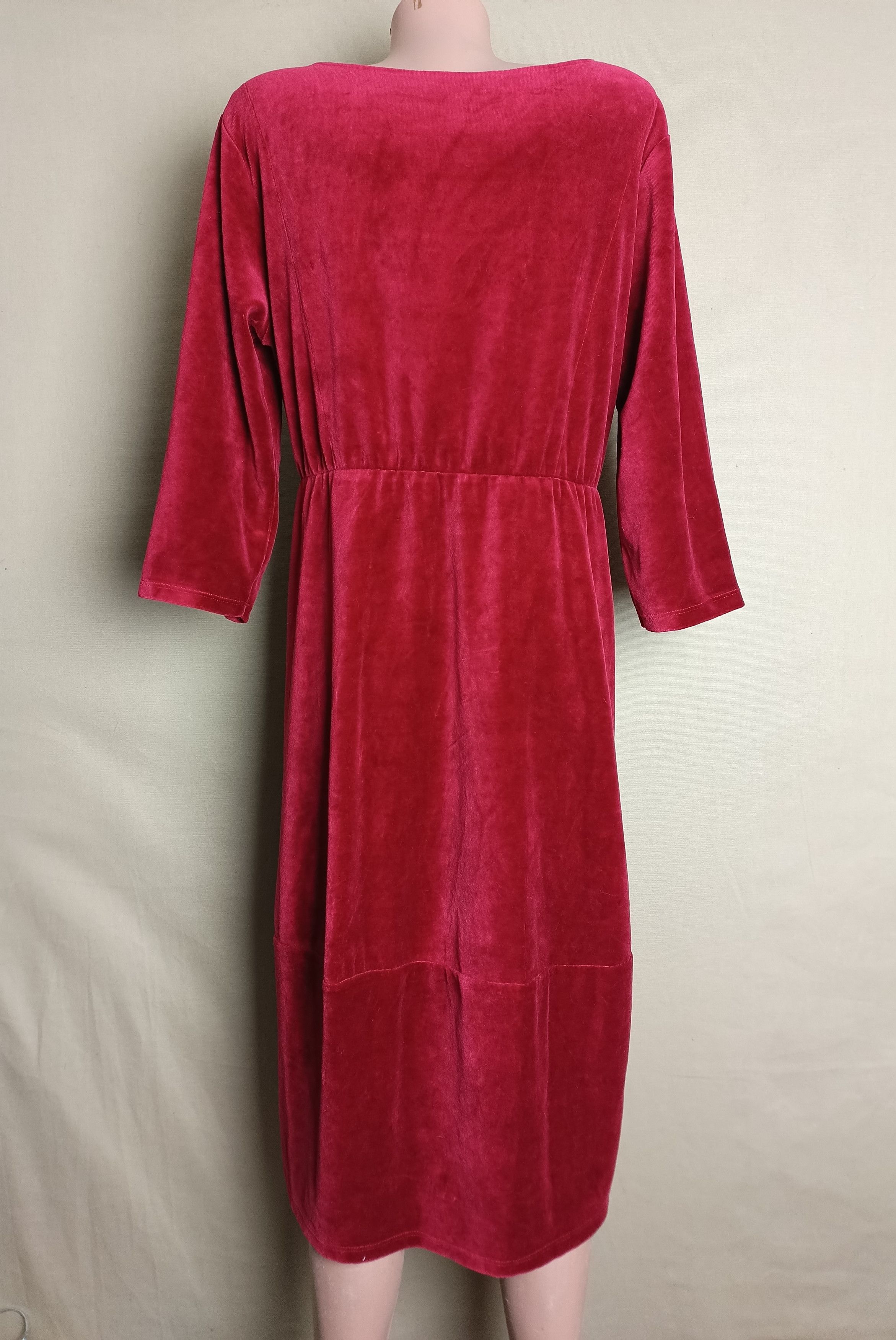Other Gudrun Sjoden Red Velvet Designer Dress Size L Size L / US 10 / IT 46 - 2 Thumbnail