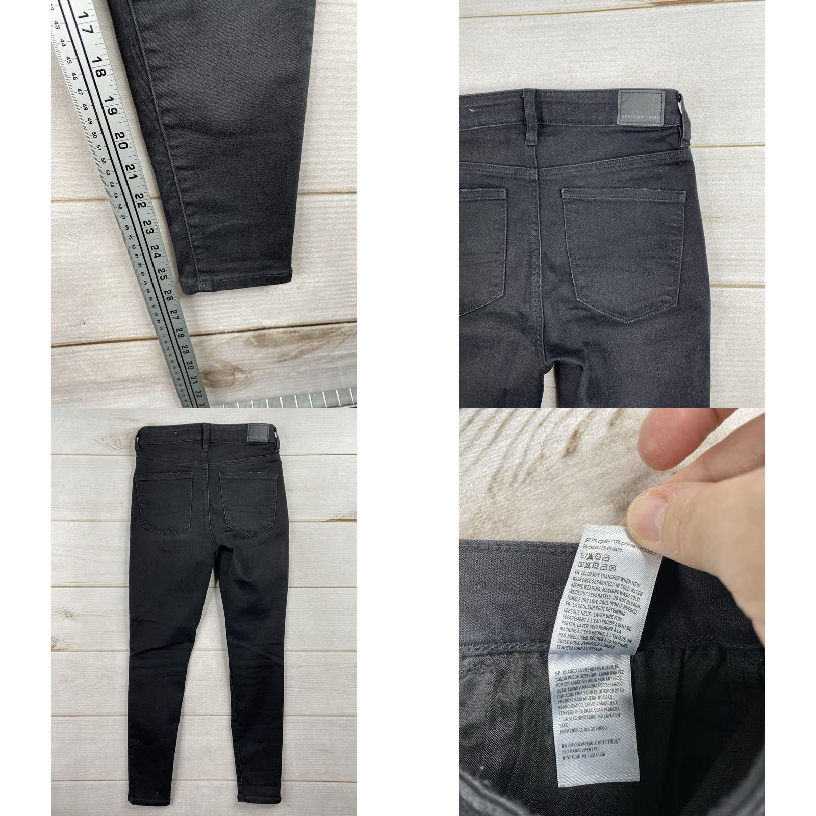 American Eagle Outfitters American Eagle Outfitters Jeans Womens 6P Black High Rise Jegging Slim 5-Pocket Distressed Denim Jeans Womens Size 28" / US 6 / IT 42 - 8 Thumbnail