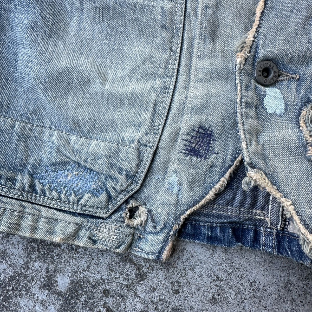 Kapital Old man and the sea weathered Boro chore coat patchwork Size US S / EU 44-46 / 1 - 9 Thumbnail