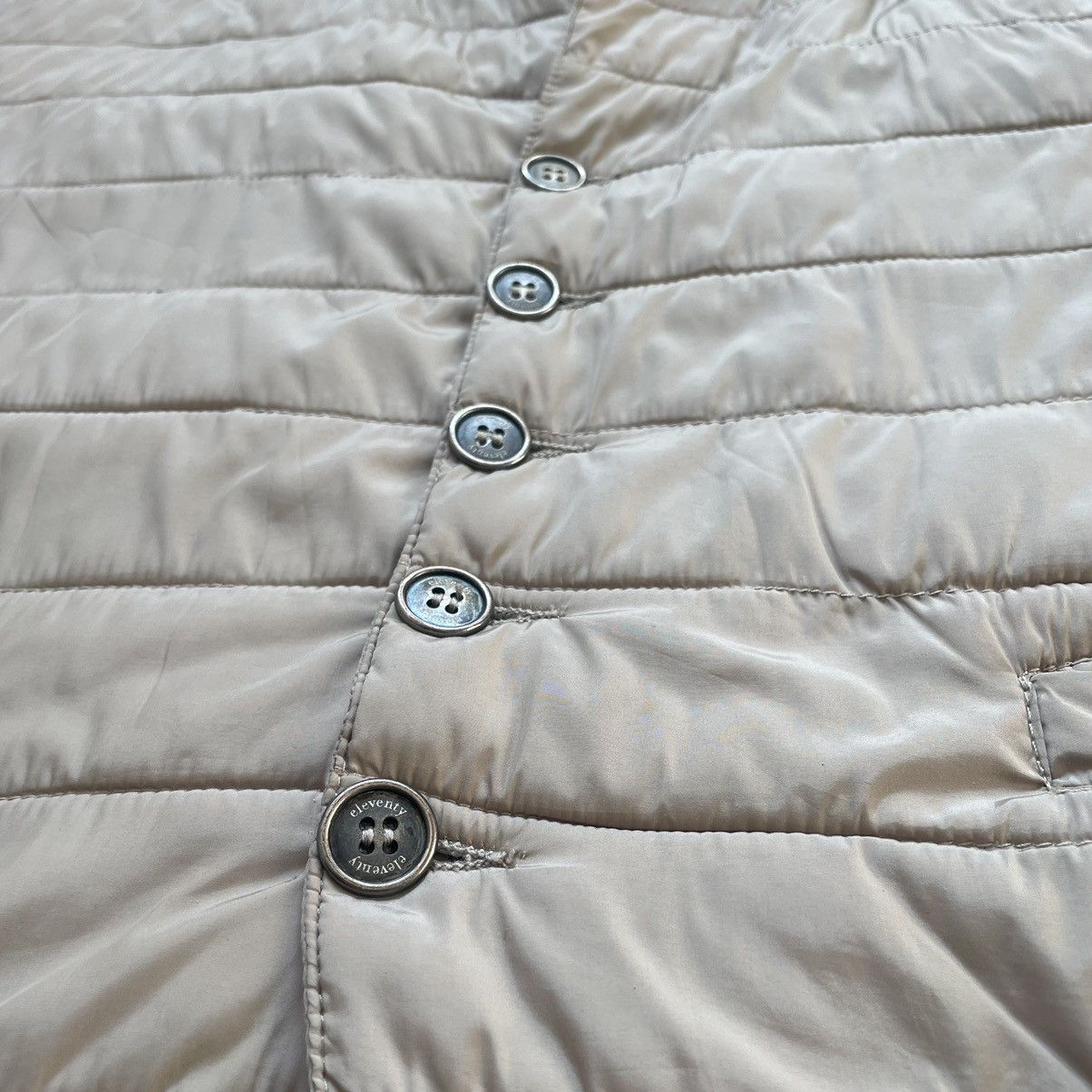 Eleventy Eleventy Mens Down Puffer Beige Vest Size US L / EU 52-54 / 3 - 8 Thumbnail
