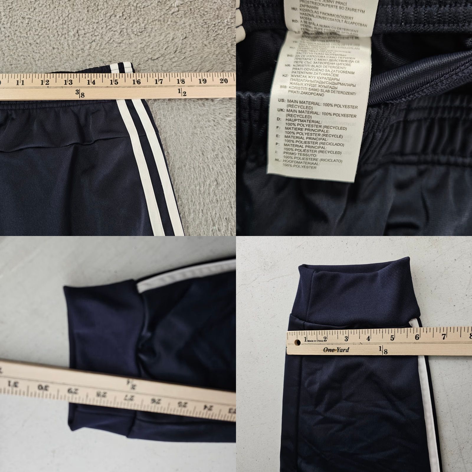 Adidas Adidas Pants Men's Large Sweatpants Joggers Navy White Striped Logo 32x29 Size US 33 - 8 Thumbnail