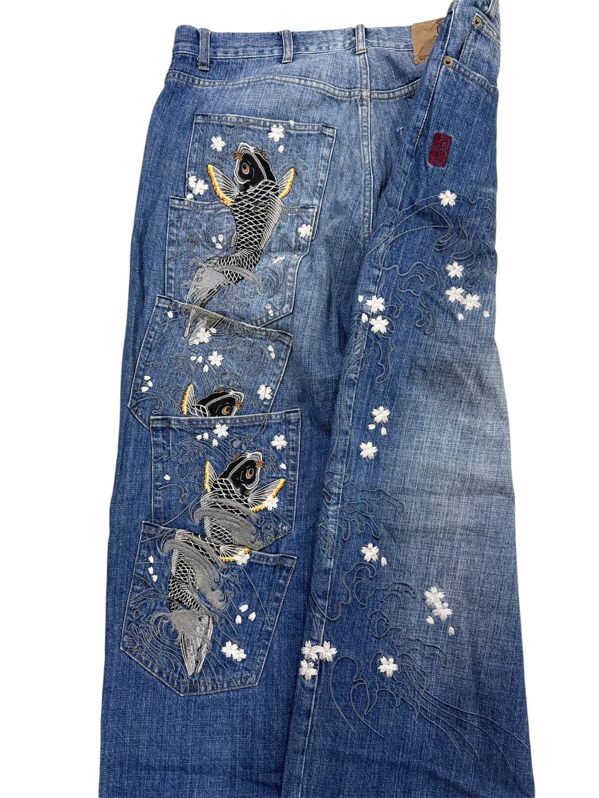 Japanese Brand kara kuri generation eccentric original graphics jeans Size US 38 / EU 54 - 3 Thumbnail