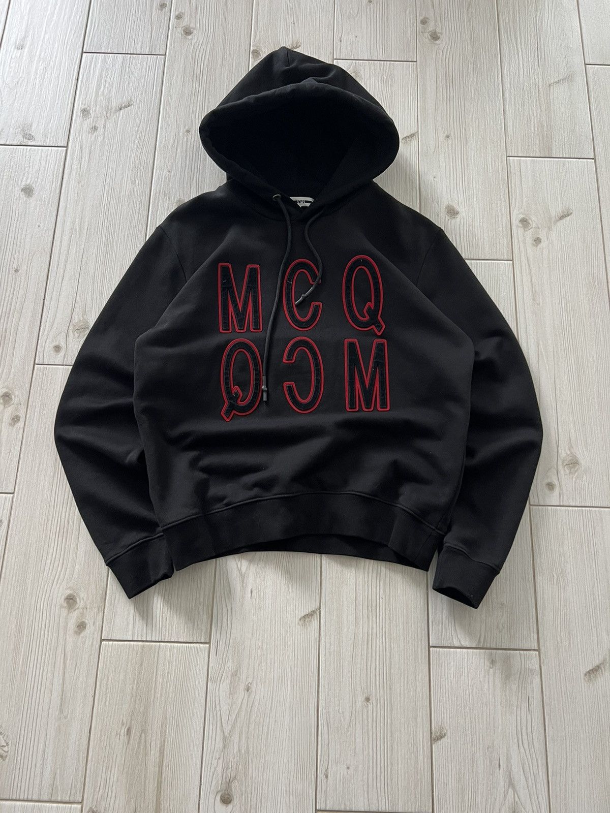 Alexander McQueen Alexander McQueen McQ Big Logo Black Hoodie Size Small Size US S / EU 44-46 / 1 - 3 Thumbnail
