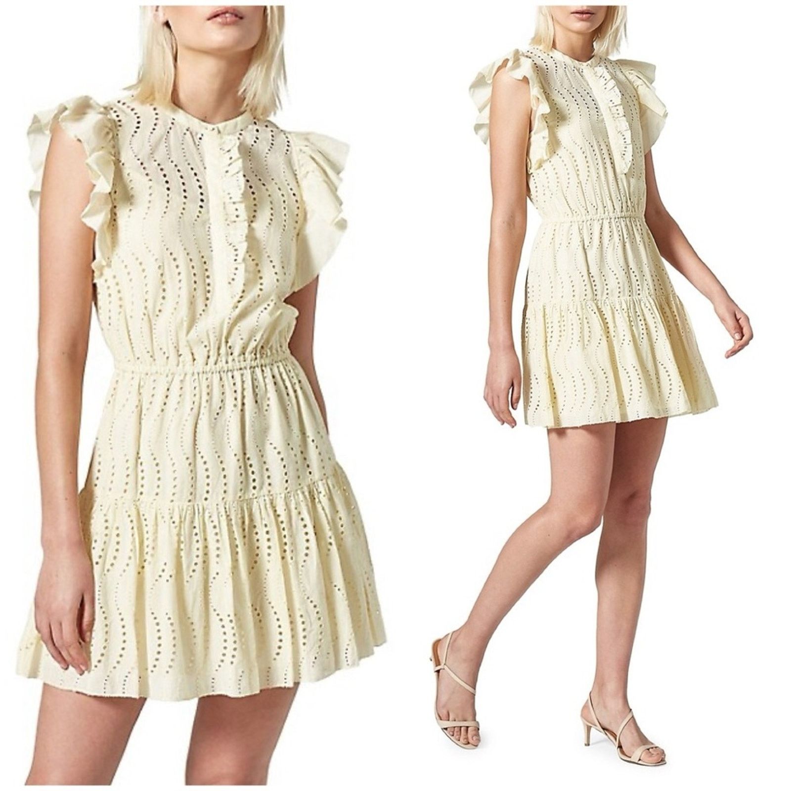 Joie NWT Joie The Krystina Dress Lace Eyelet Mini Dress Floral M Size M / US 6-8 / IT 42-44 - 2 Thumbnail