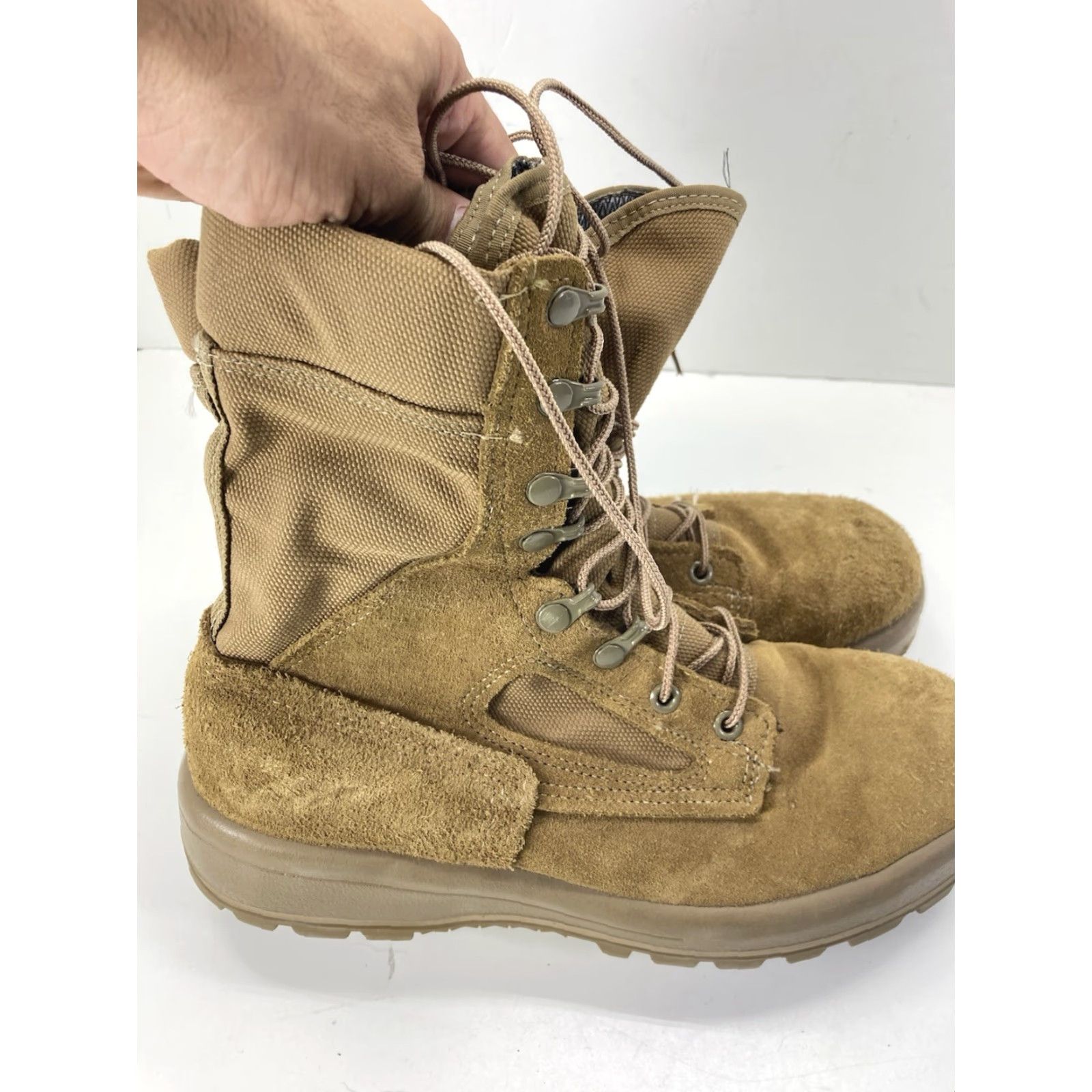 Vintage Belleville Combat Boots FAFTW Women 9.5 WF Wide Coyote Brown Lace Up Goretex Boot Women Wide Brown Size US 10 / IT 40 - 5 Thumbnail