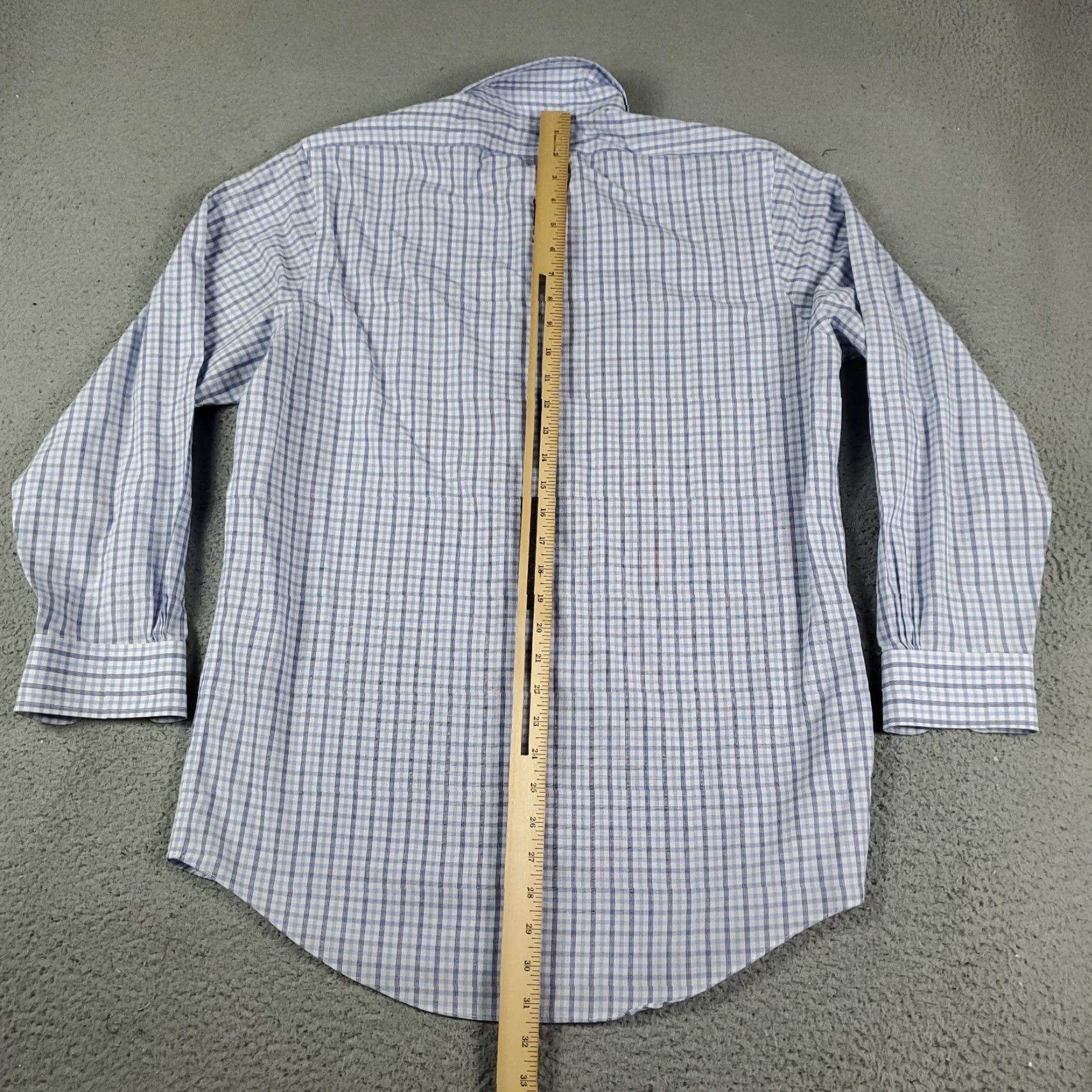 Brooks Brothers Brooks Brothers Shirt Mens Size 16 Blue Plaid Dress Button Up Long Sleeve Size 42R - 3 Thumbnail