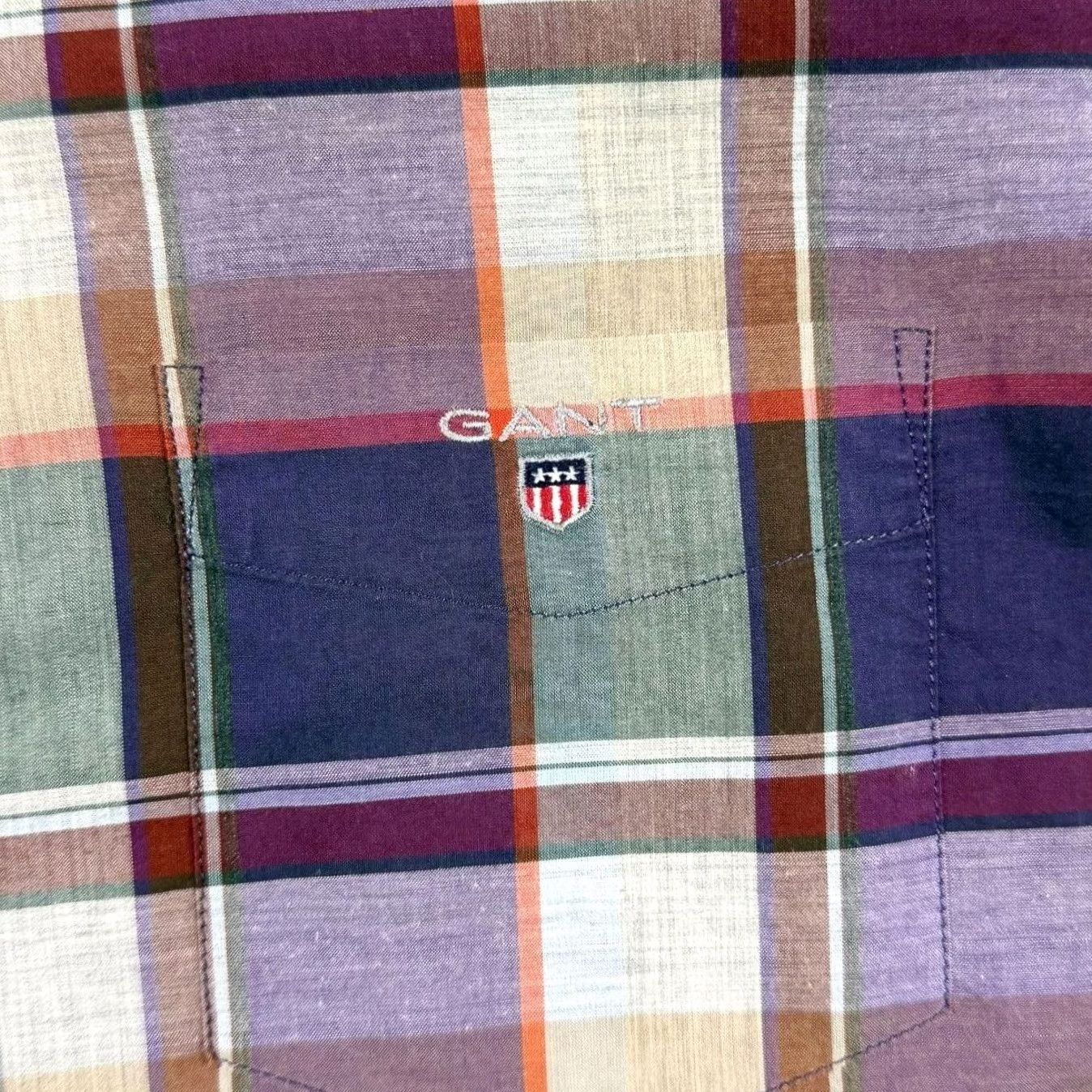 Gant GANT Shirt XXL Button-Down Heather Broadcloth Fitted Multi Check Long Sleeve Button-Up Mens Size US XXL / EU 58 / 5 - 5 Thumbnail