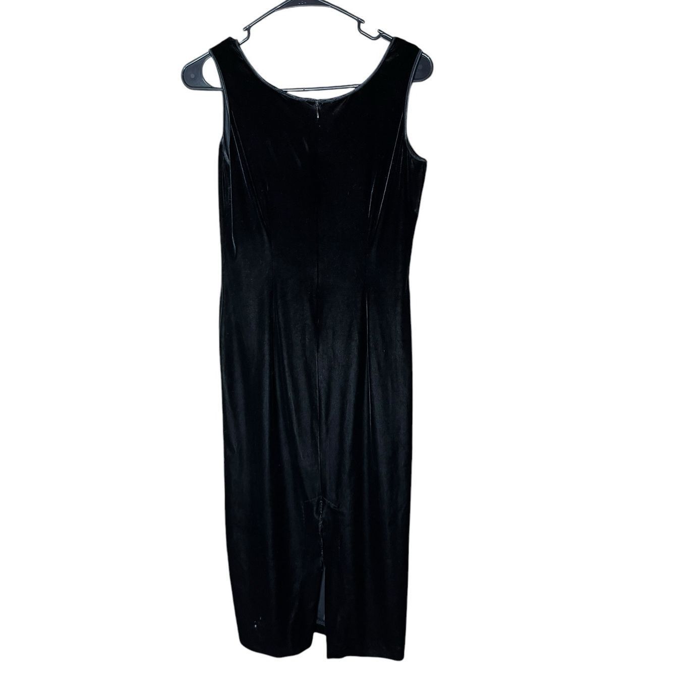 Other Vintage Robbie Bee 90s Black Velvet Maxi Dress Size 6 Size M / US 6-8 / IT 42-44 - 6 Thumbnail