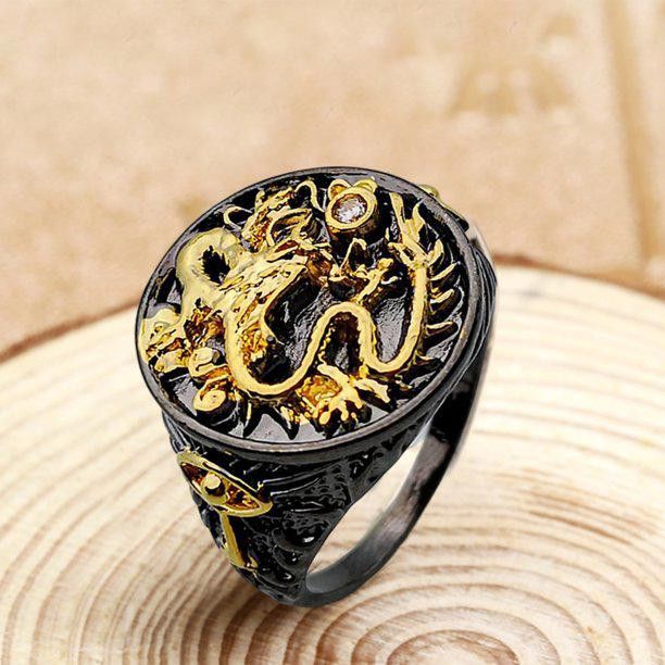 Designer Men's "The Rising Dragon" Capitan Collection Ring - Size 11 Size ONE SIZE - 2 Thumbnail