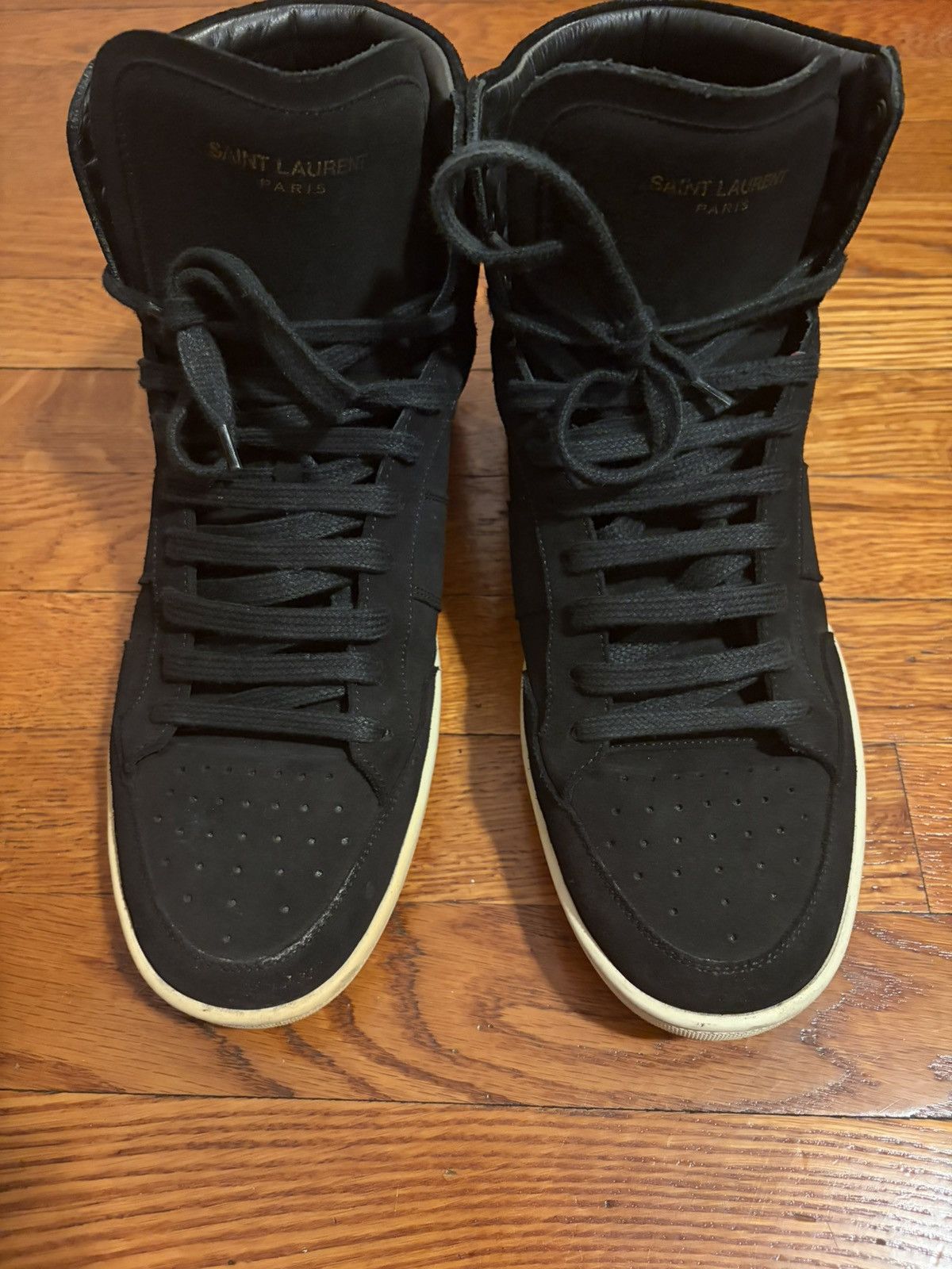 Yves Saint Laurent yves saint laurent black hightops Size US 12 / EU 45 - 2 Thumbnail