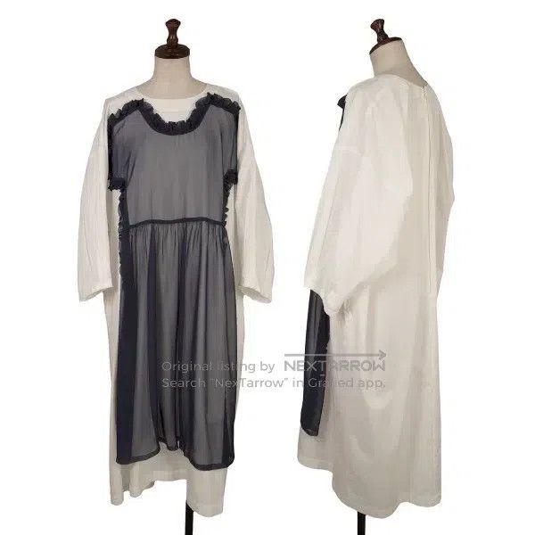 Comme Des Garcons White Vintage Faux Two-Piece Dress, Women’s (