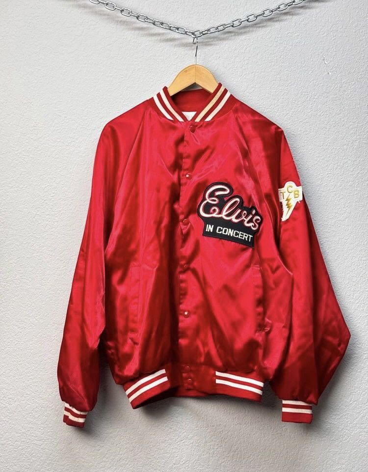 Vintage VTG Vintage 1970s Elvis in Concert Satin Souvenir Jacket TCB Size US L / EU 52-54 / 3 - 2 Thumbnail