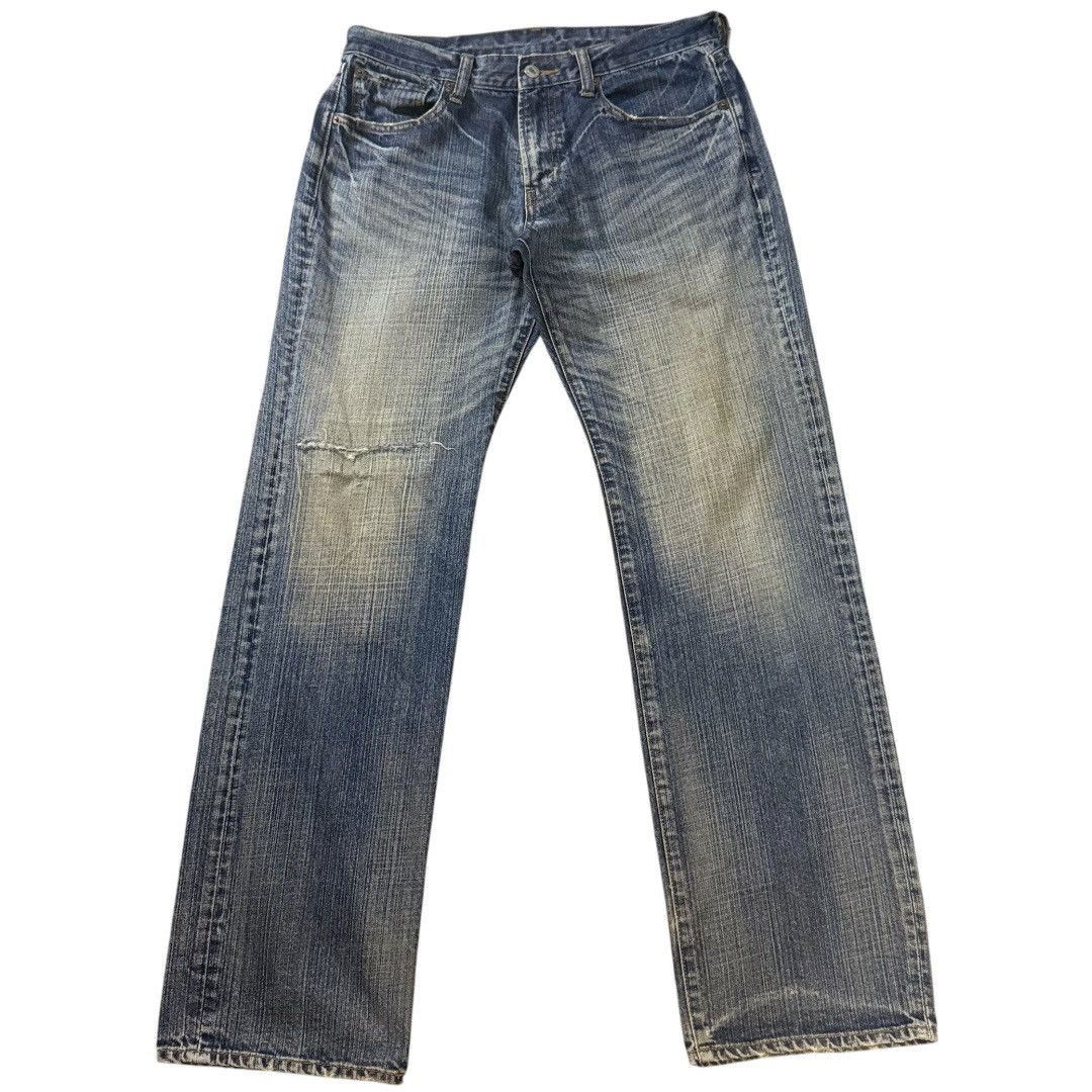 Japanese Brand Vintage Bobson Crackwash Distressed Faded Aging Denim Size US 31 - 1 Thumbnail