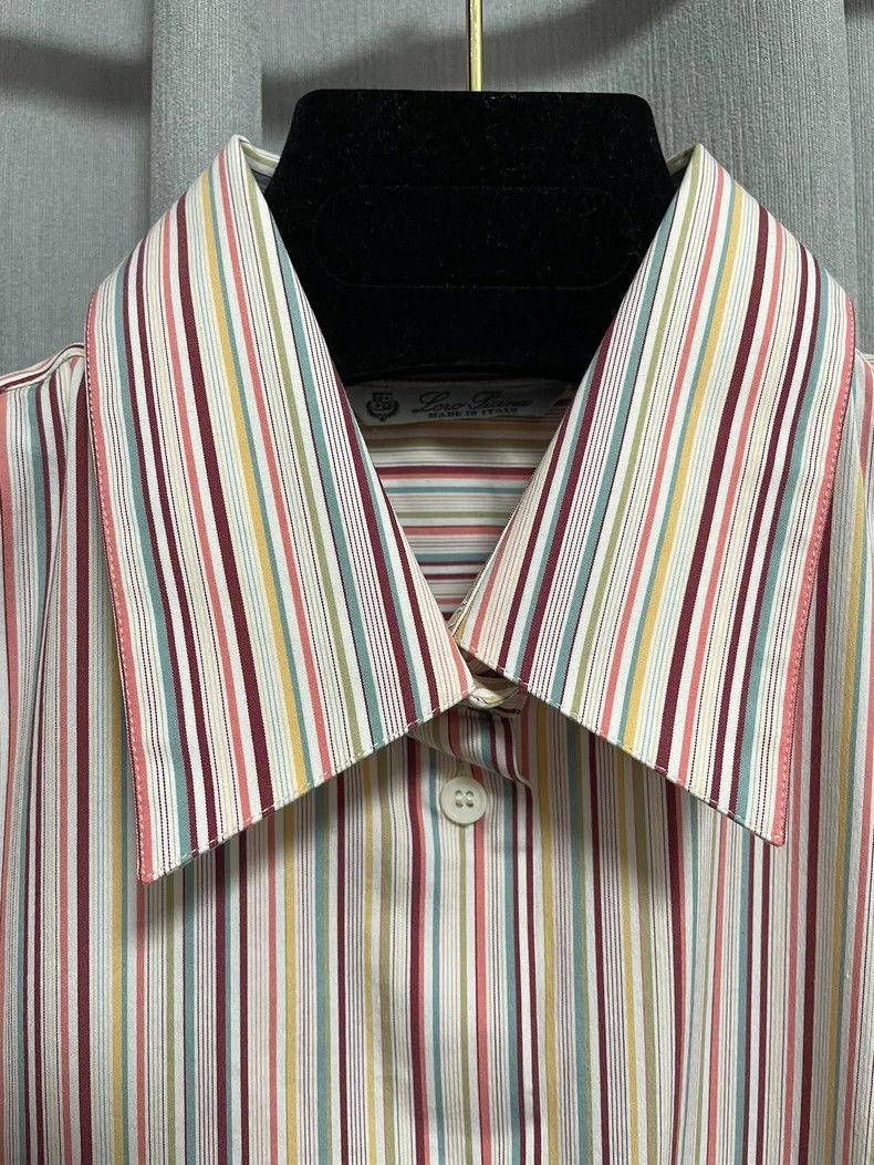 Loro Piana Loro piana Pink color striped women's shirt 2506-Nextarrow Size M / US 6-8 / IT 42-44 - 2 Thumbnail