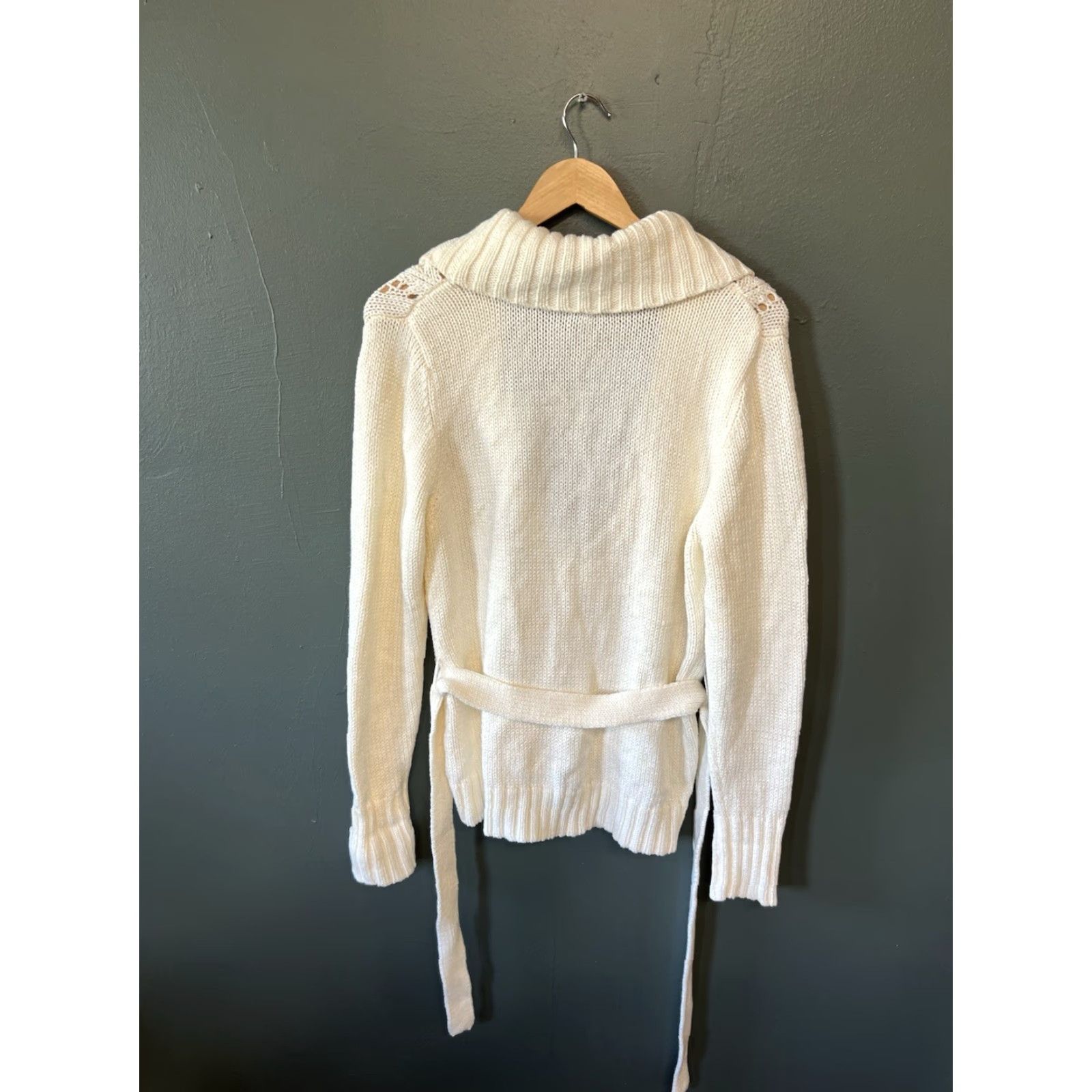 Vintage A New Aproach Cardigan Womens Ivory Knit Sweatshirt L NWT Size Large Size L / US 10 / IT 46 - 2 Thumbnail