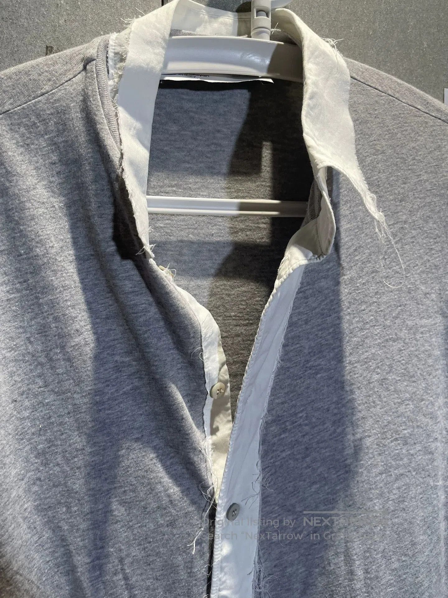 Hussein Chalayan hybrid cotton jersey short sleeve shirt. Size US M / EU 48-50 / 2 - 4 Thumbnail