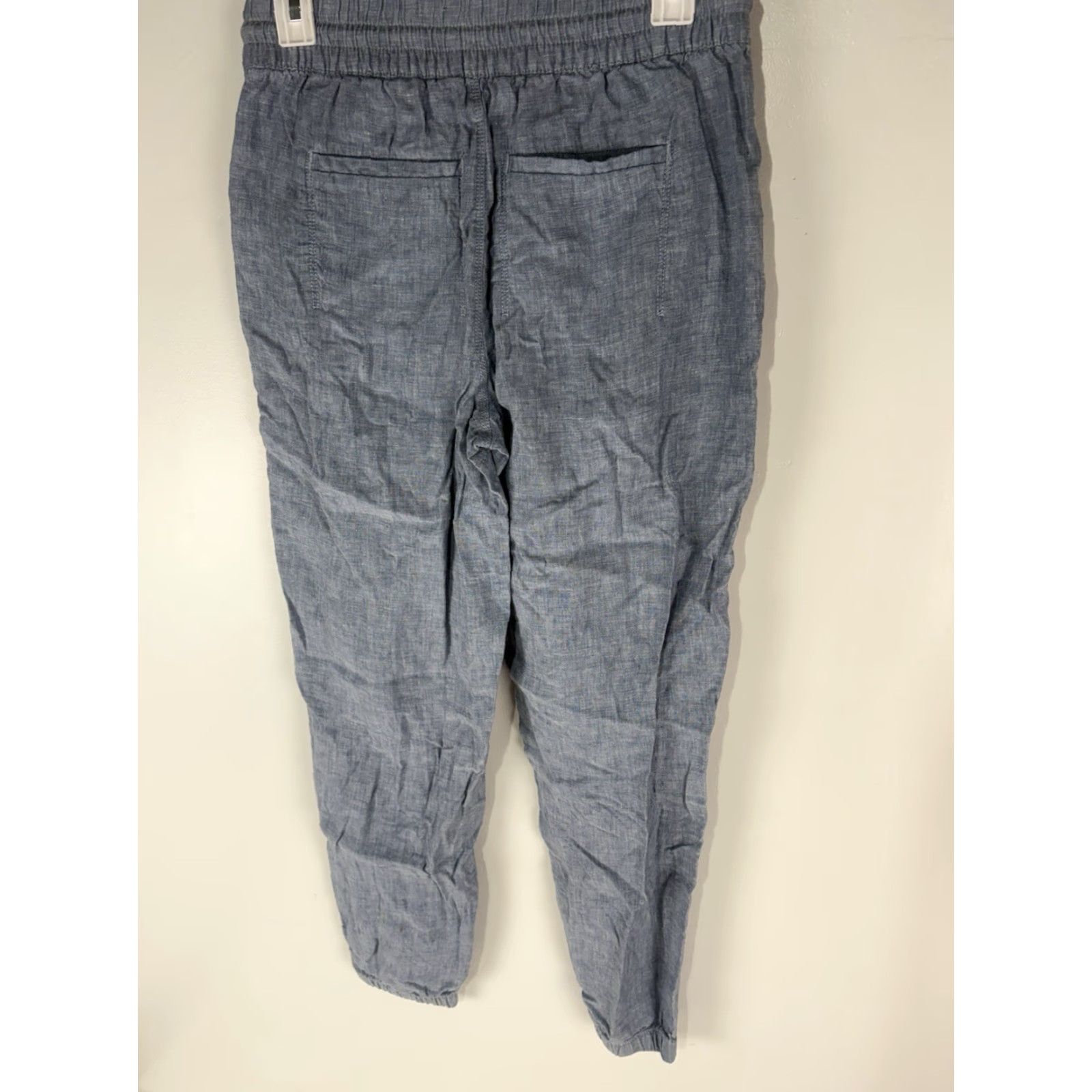 Athleta VINTAGE Athleta Women's Linen Joggers Activewear Casual Tapered Pants Size 2 Blue Size 26" / US 2 / IT 38 - 4 Thumbnail