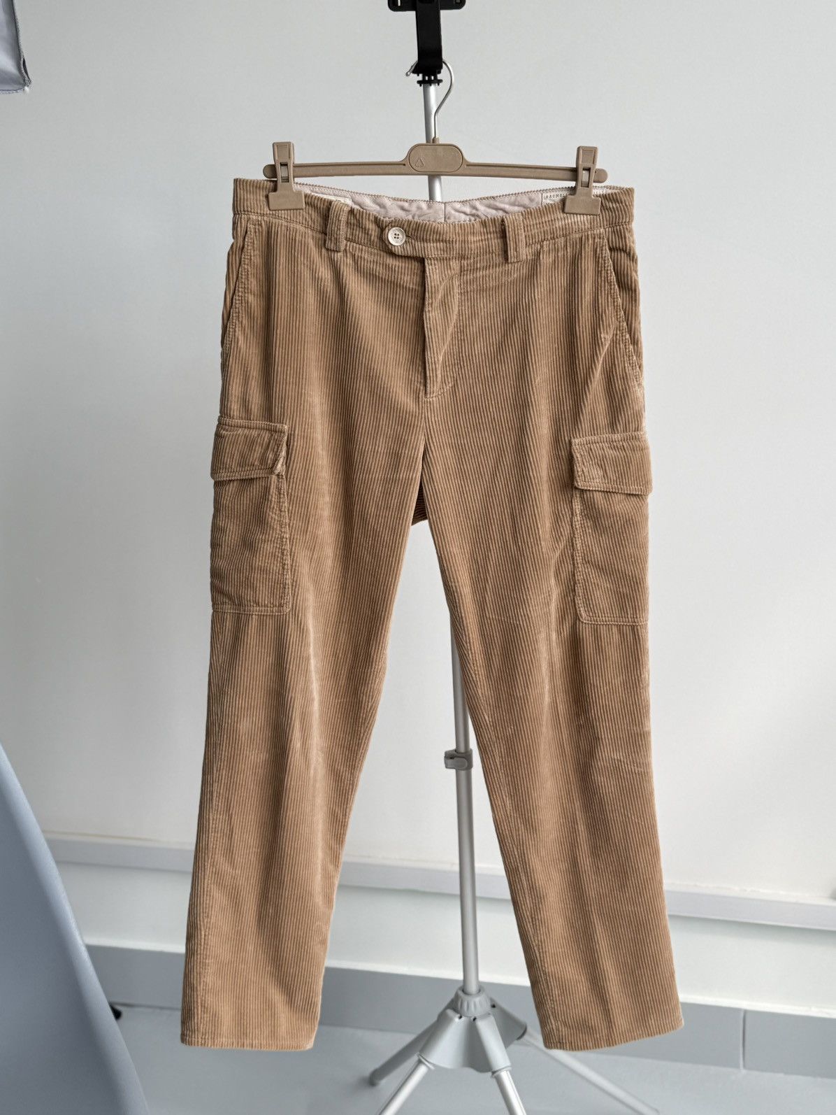 Brunello Cucinelli Brunello Cucinelli Corduroy Leisure Fit Cargo Pants Size US 32 / EU 48 - 6 Thumbnail