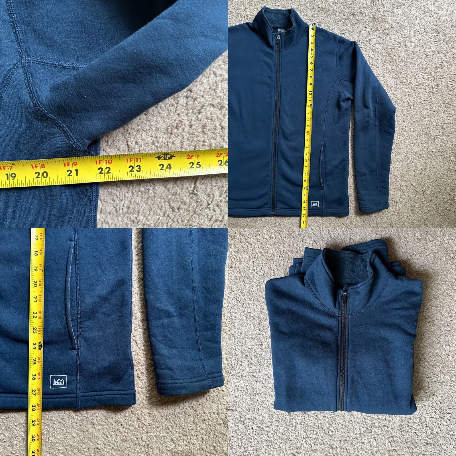 Vintage REI Full Zip Mock Neck Fleece Sweater Navy Blue L Mens Size US L / EU 52-54 / 3 - 8 Thumbnail