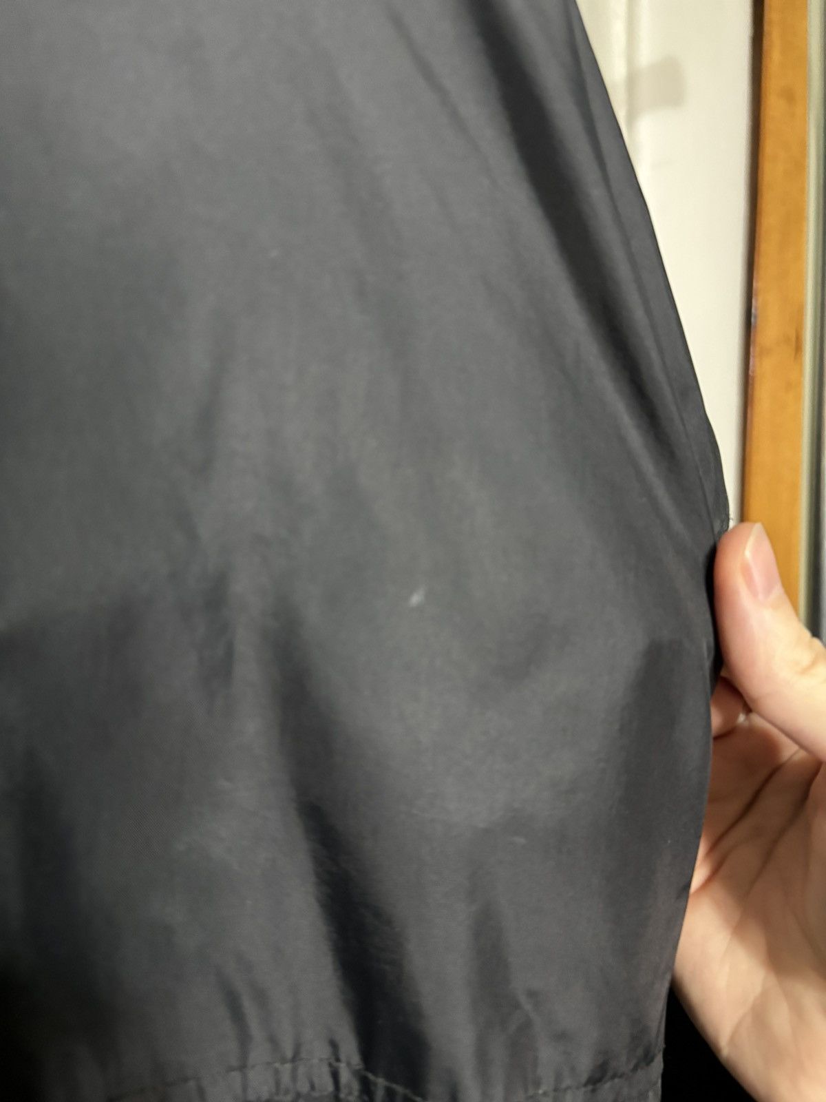 Vintage Vintage 1990s Black Oversize Boxy Nylon Fleece Line Jacket Size US XL / EU 56 / 4 - 5 Thumbnail