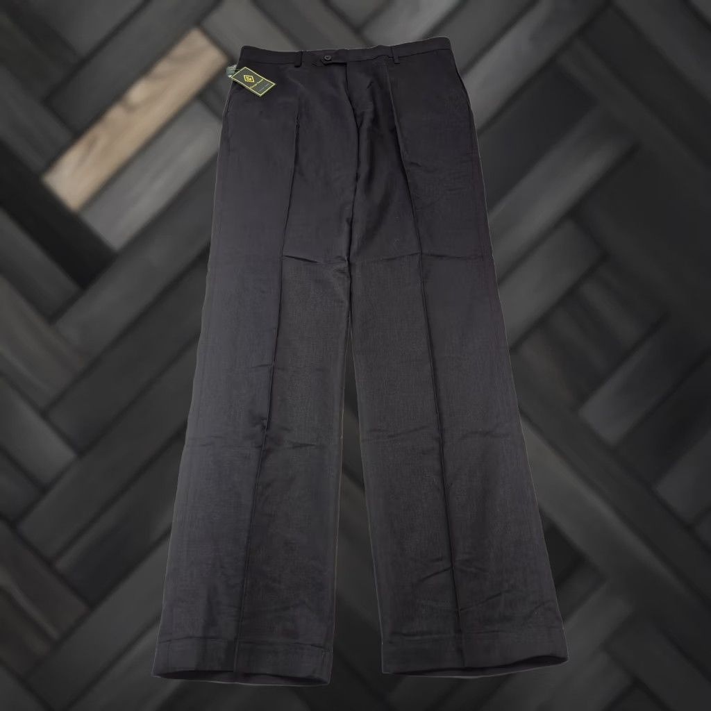 Vintage Giorgio Inserti Dress Pants Mens 38x35 Black Linen Flat Front Cuffed Lined NWT Dress Pants Mens Black Linen Flat Front Cuffed Lined NWT Size US 38 / EU 54 - 1 Thumbnail
