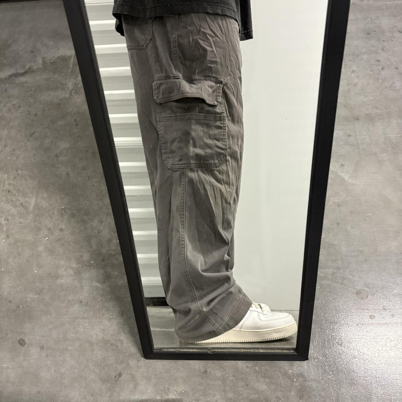 Japanese Brand × Vintage Crazy Vintage Y2K/2000s Super Baggy Grey Skater Style Cargo Pants! Size US 38 / EU 54 - 2 Thumbnail