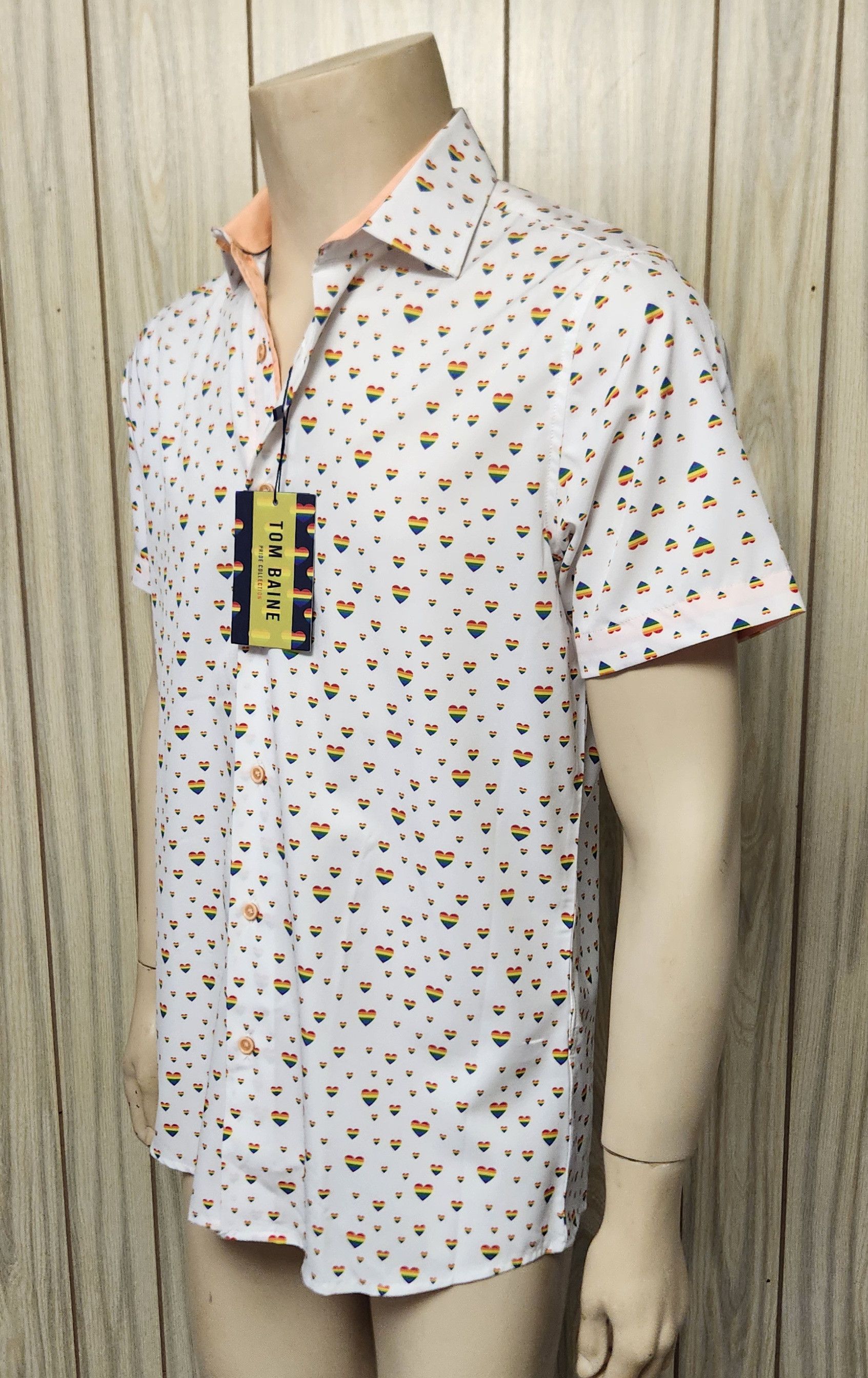 Other Pride collection shirt M rainbow hearts Tom Baine NEW Size US M / EU 48-50 / 2 - 2 Thumbnail