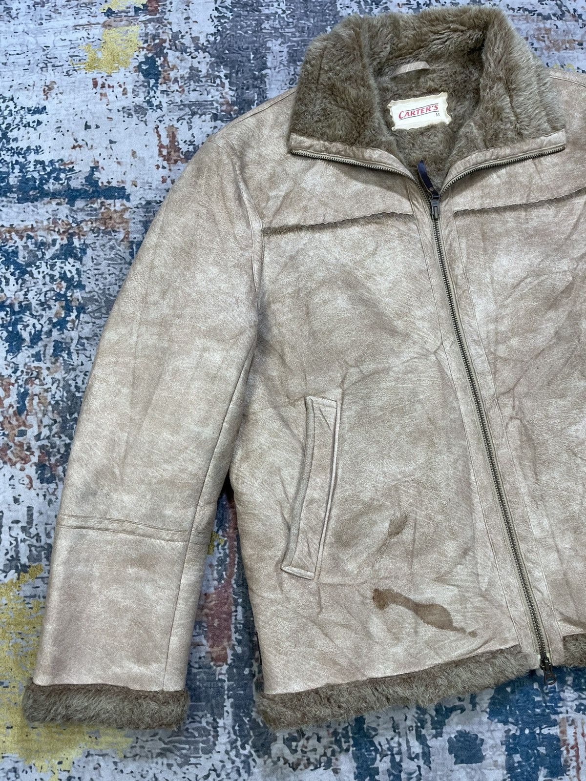 Carter's Vtg Carter’s Acrylic Shearling Bomber Jacket Size US M / EU 48-50 / 2 - 2 Thumbnail