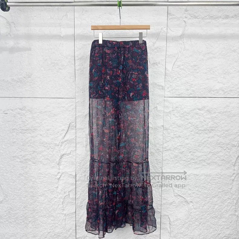 Hermes Hermes Dark Purple Long Skirt Size 25" / US 0 / IT 36 - 2 Thumbnail