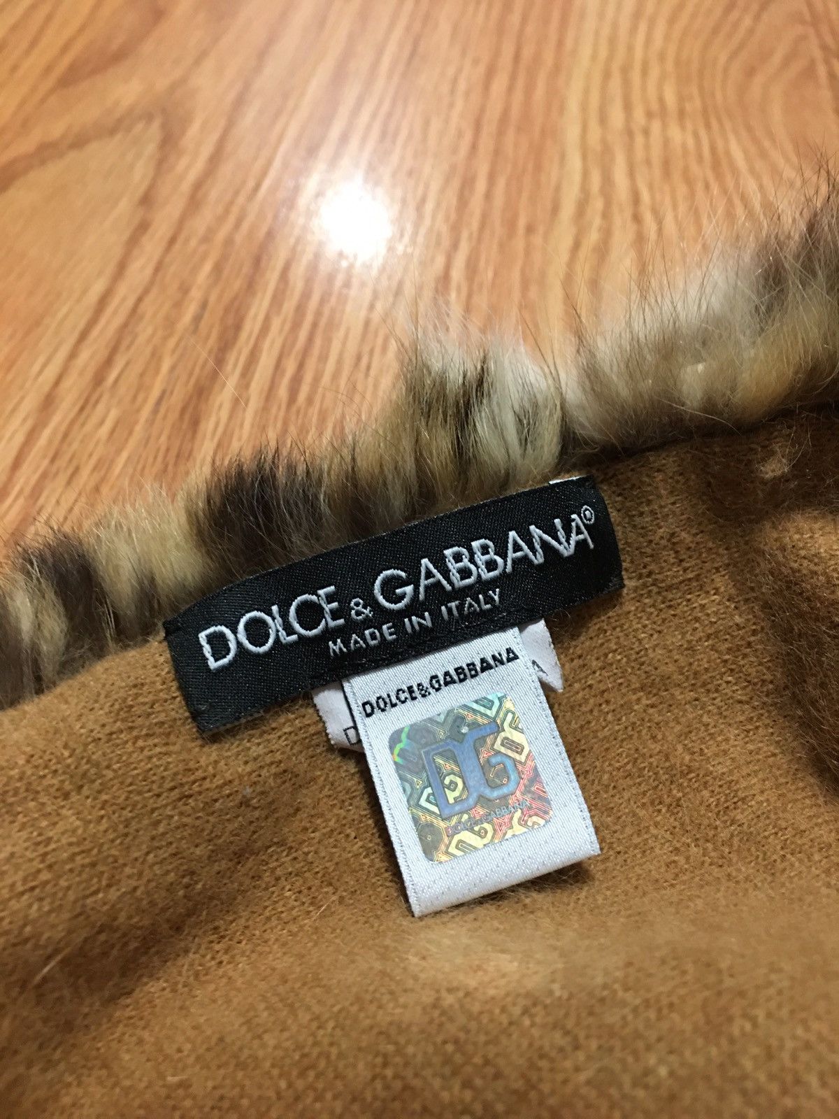Dolce & Gabbana Dolce & Gabbana Fur Cashmere Large Vintage Scarf Size ONE SIZE - 8 Thumbnail