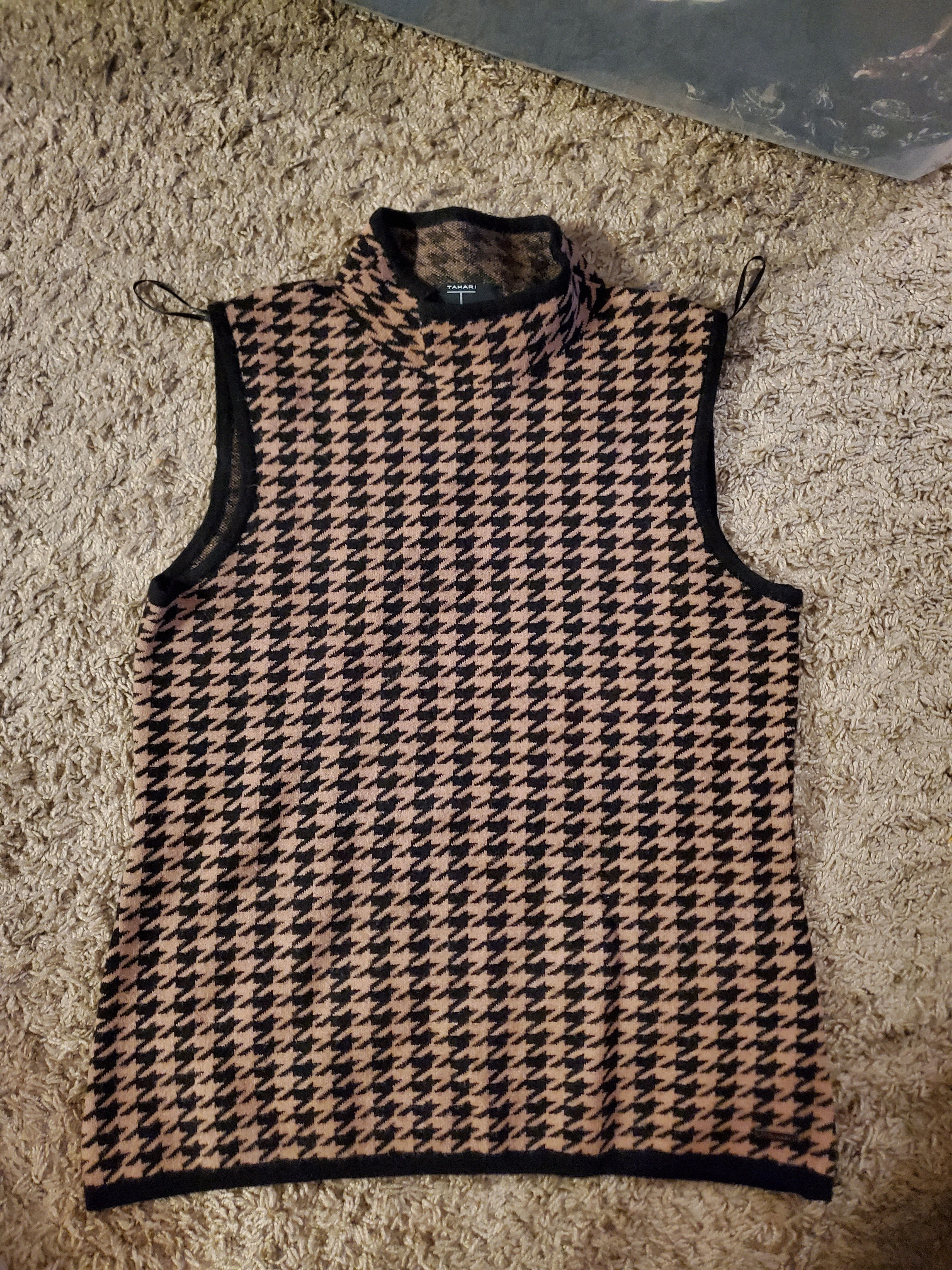 Elie Tahari Tahari houndstooth sweater vest-size L Size L / US 10 / IT 46 - 1 Thumbnail