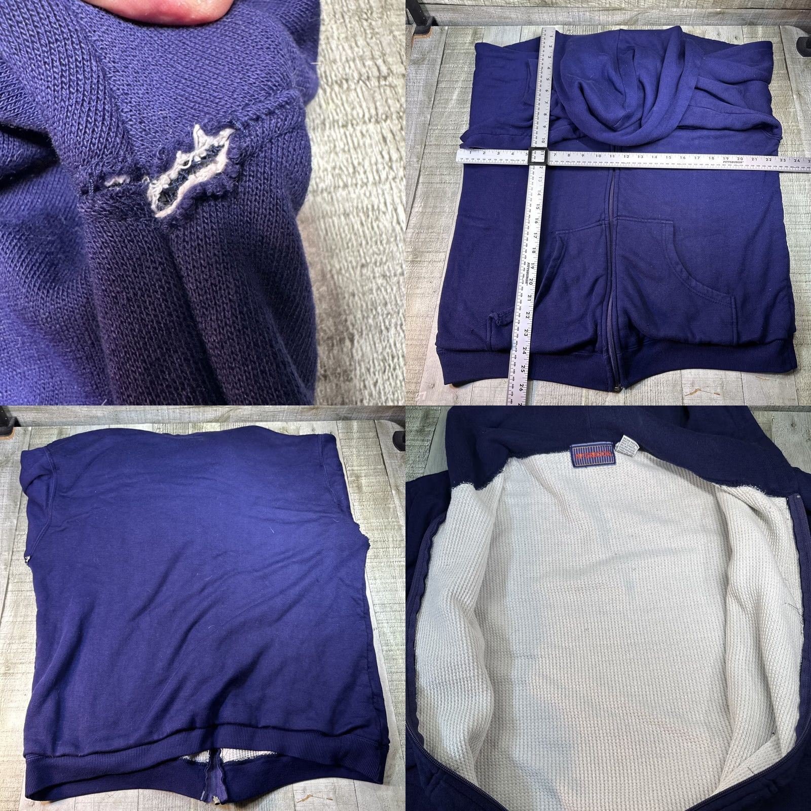 McGregor VINTAGE 80S Mcgregor Hoodie Full Zip L Navy Thermal Lined Men L Size US L / EU 52-54 / 3 - 8 Thumbnail