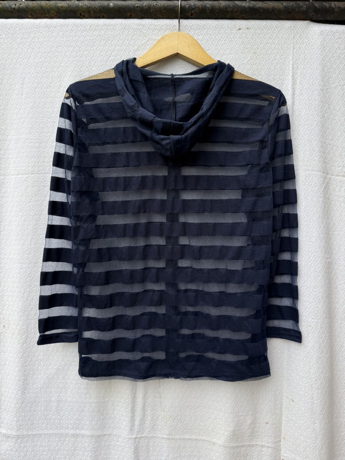 Japanese Brand Undefined Open Fishnet Hoodie Striped Size US M / EU 48-50 / 2 - 2 Thumbnail