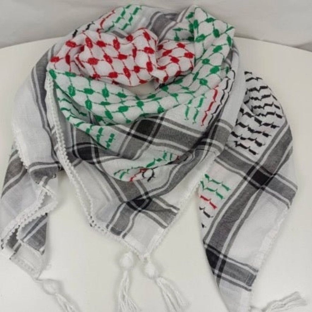 NBDN Nobrandedon Authentic Cotton Palestinian Keffiah Kuffeyeh Size ONE SIZE - 1 Thumbnail